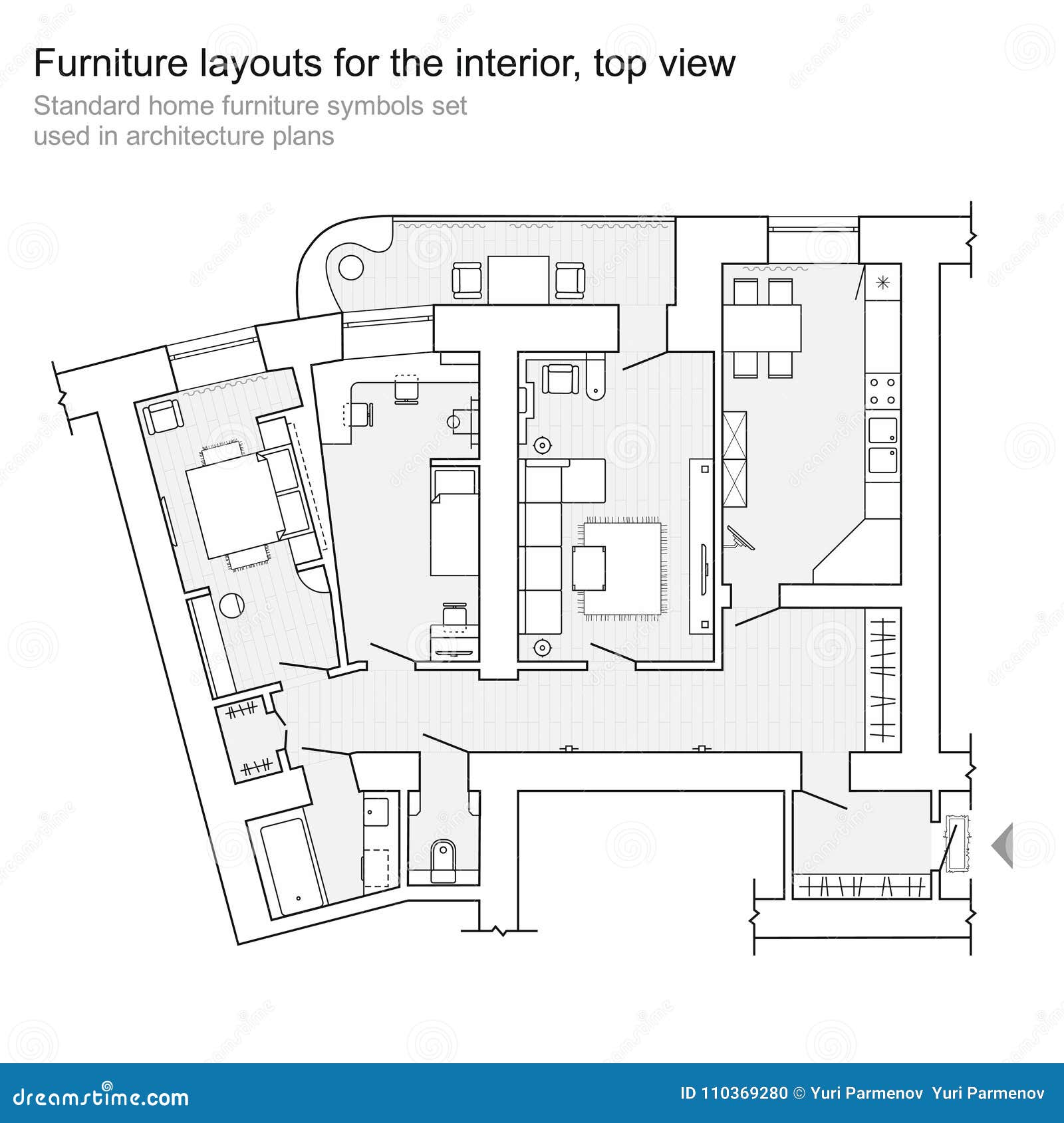 Floor Plan  Top  View  Plans  Standard Home  Furniture 