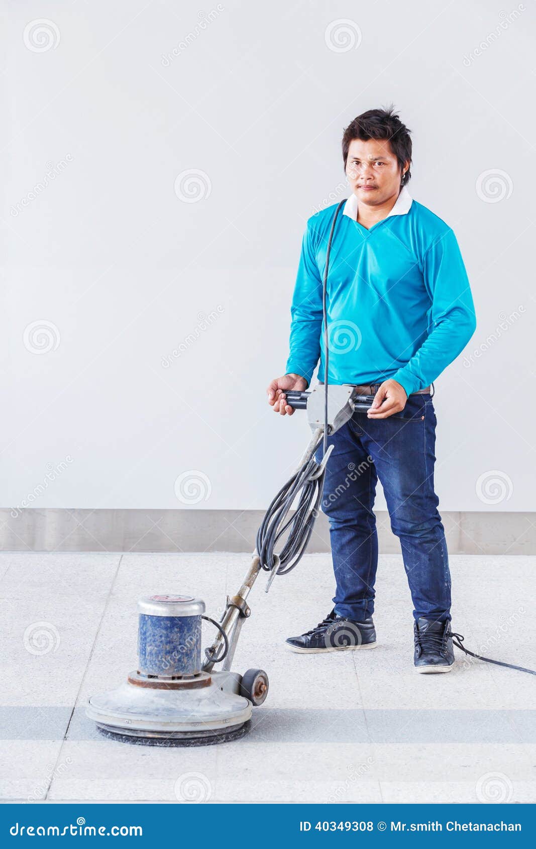 Floor polishing stock photo. Image of maintenance, flooring 40349308