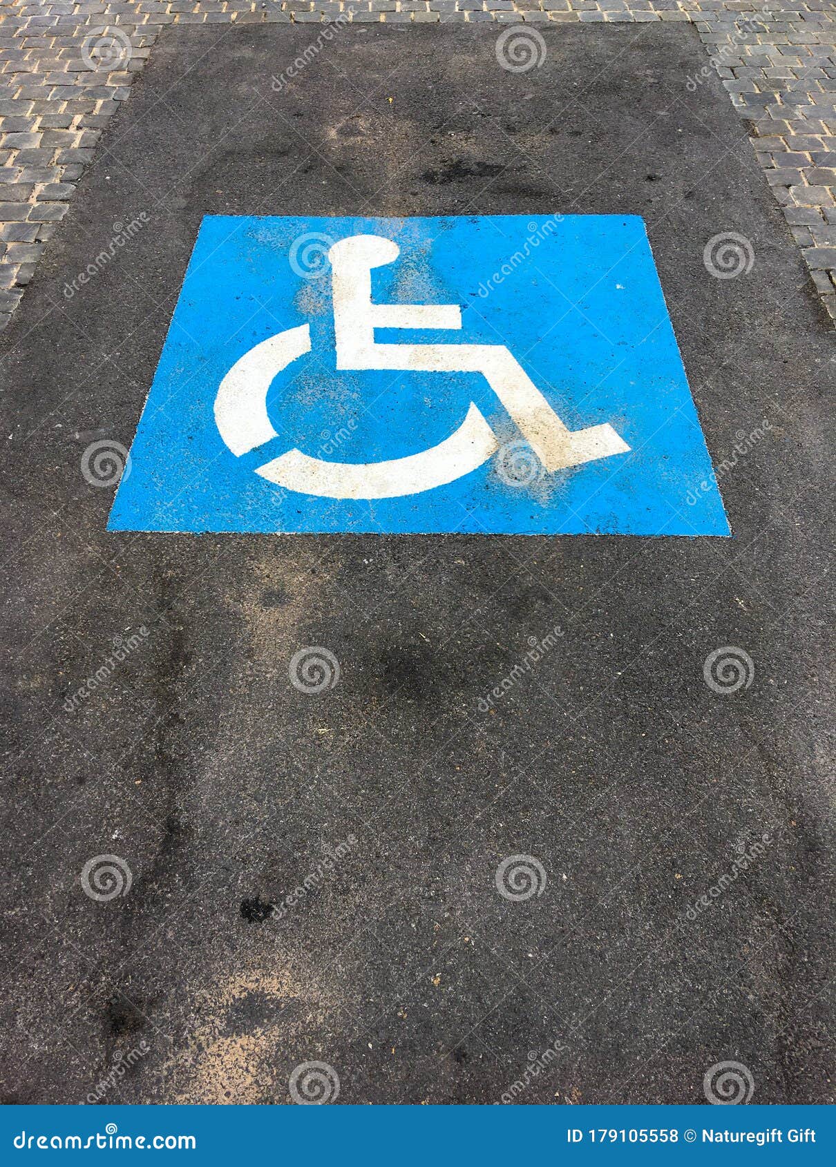 Floor of Road with Signs for Disabled People Stock Photo Image of