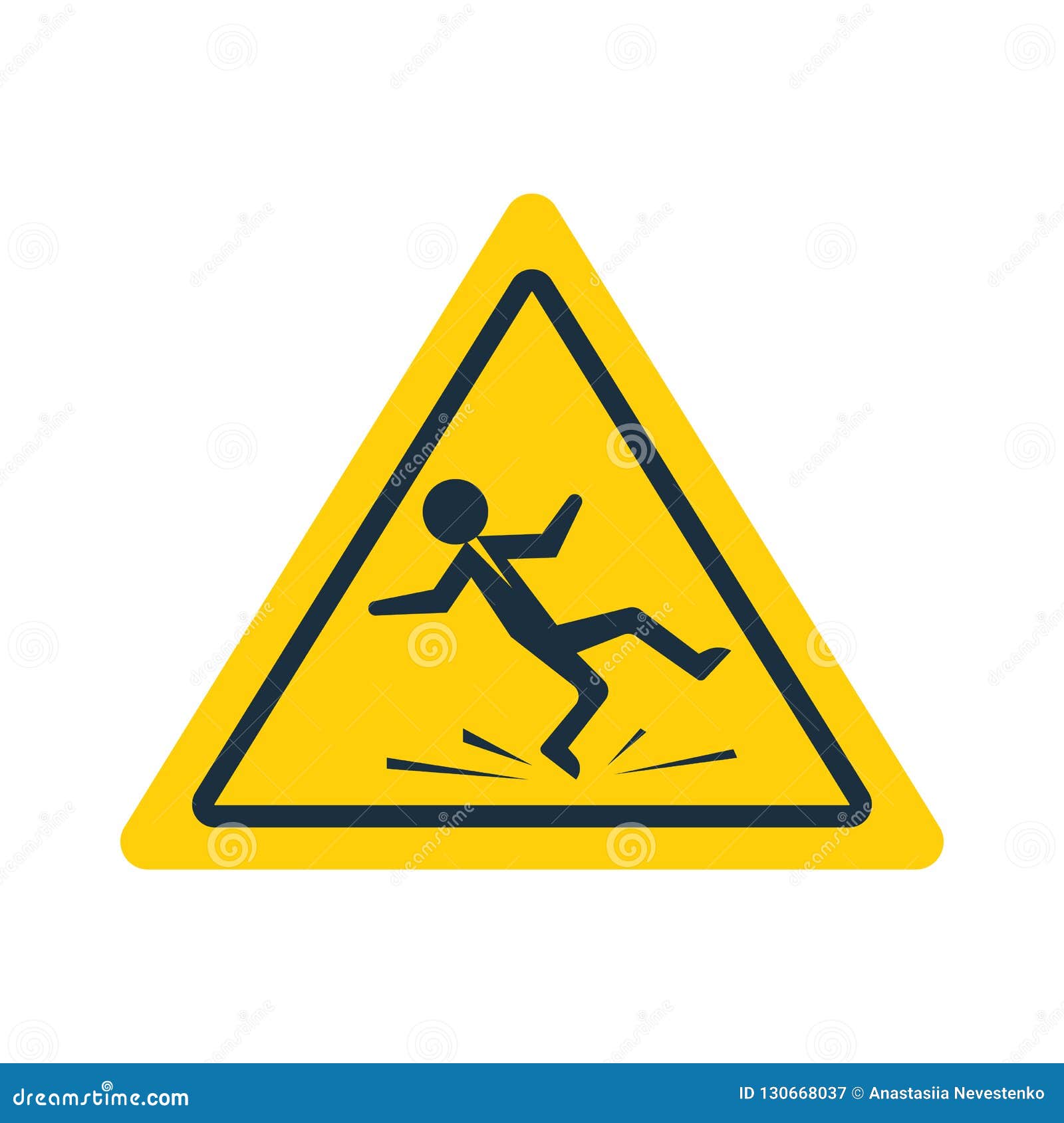 Floor Sign Of Danger Wet Floor Sign Stock Vector Illustration