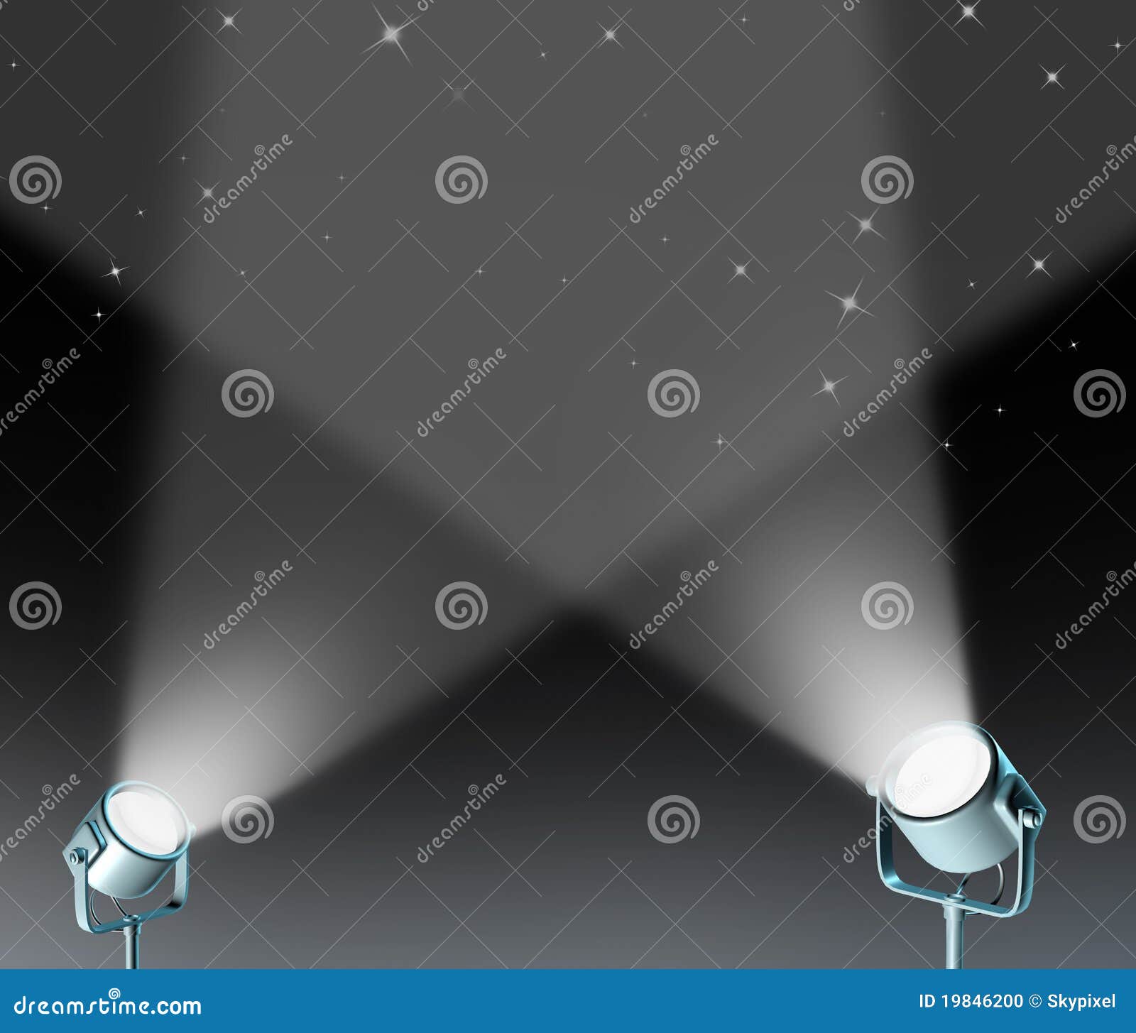 Floor Spotlights on Black Stage Stock Illustration Illustration of night, background 19846200