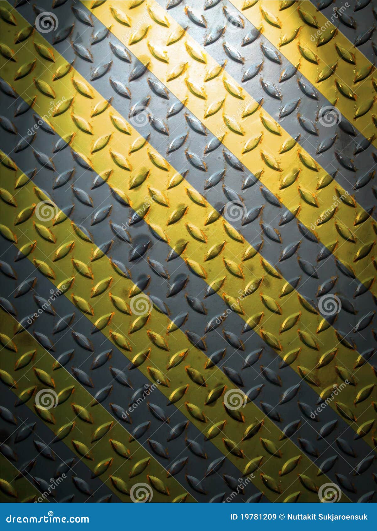 Floor Steel Plate and Yellow Line Stock Image Image of construction
