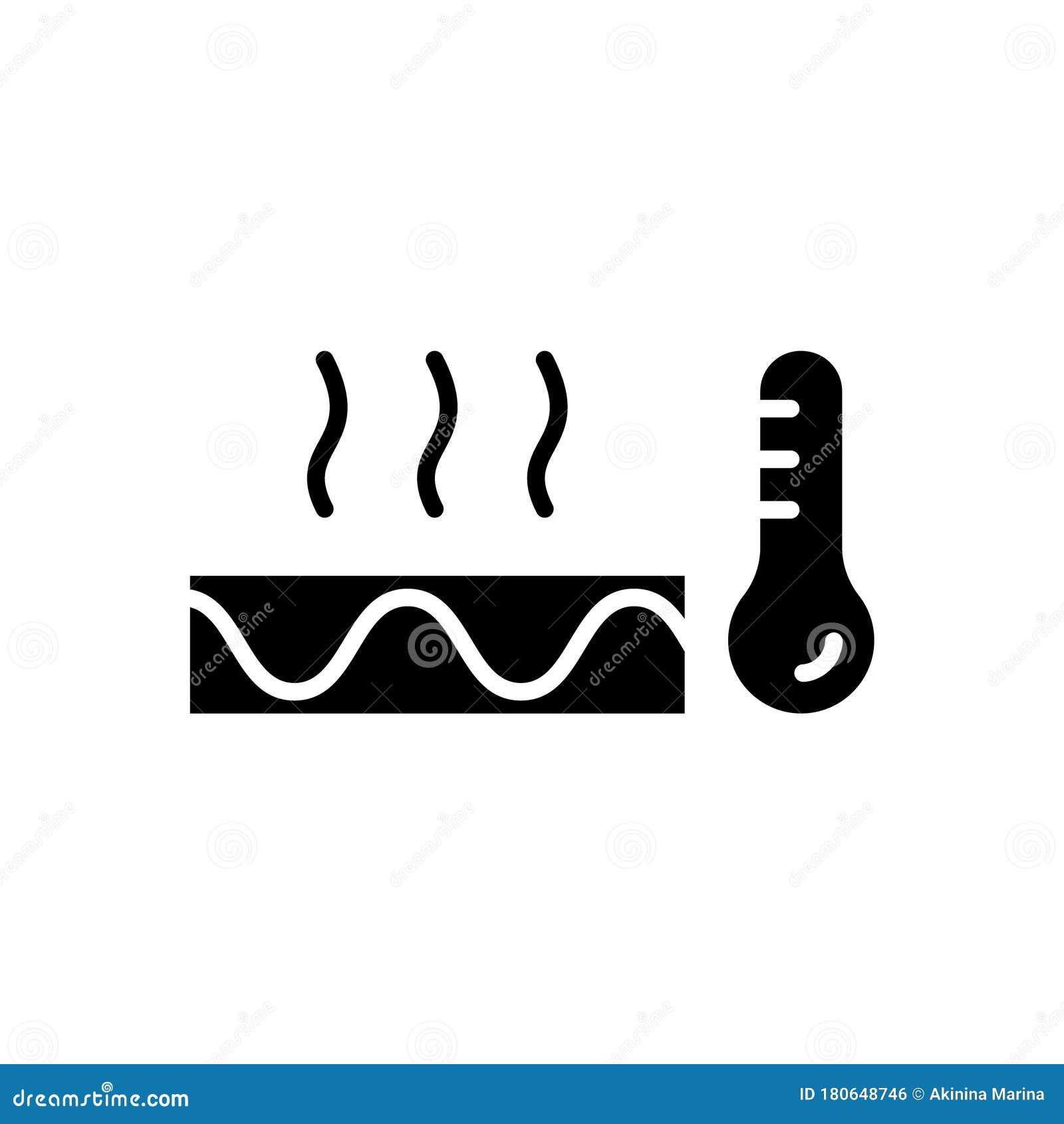 In-floor Warming System. Silhouette of Section of Floor with Heating ...