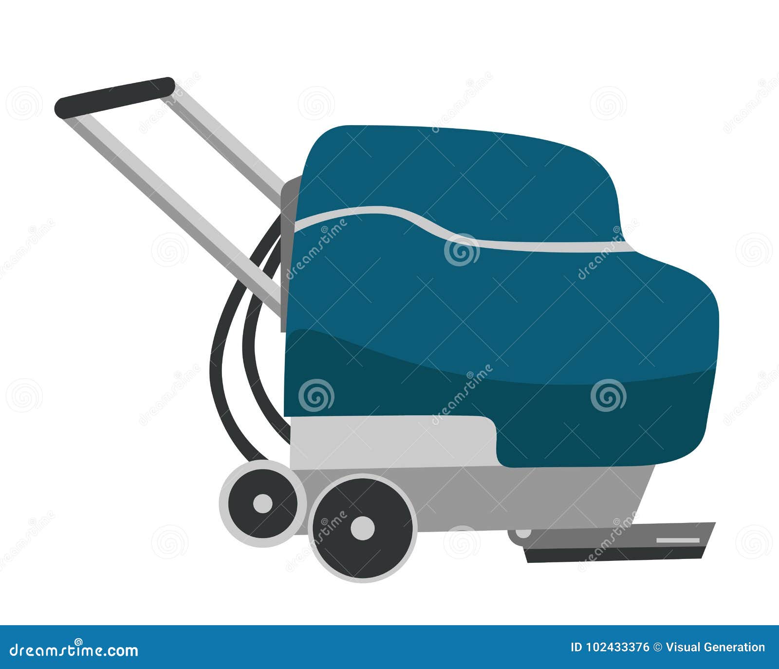 Floor Washing Machine Vector Cartoon Illustration Stock Vector