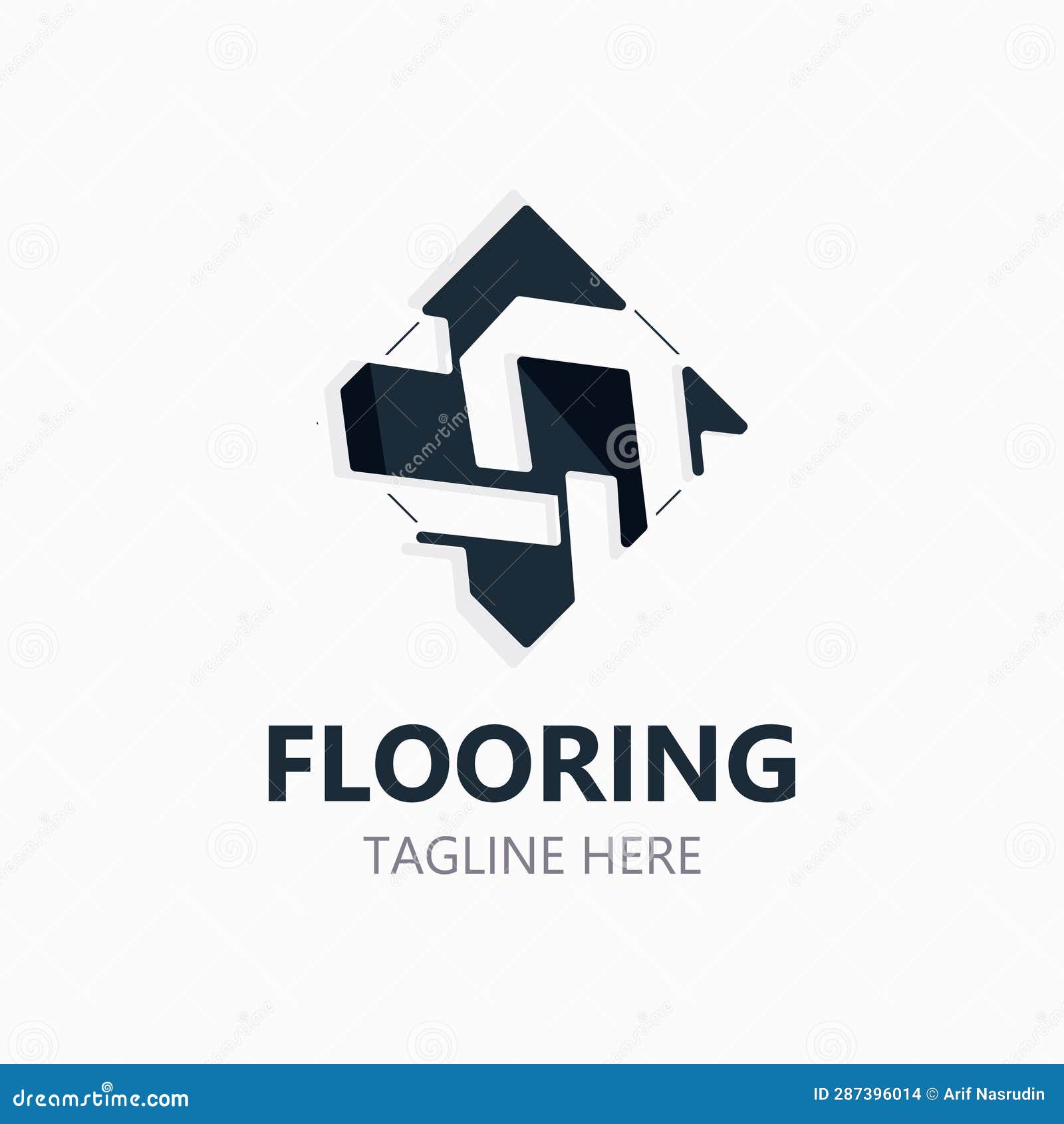 Flooring Logo Design, Custom Layer Vector Elegant Business Store