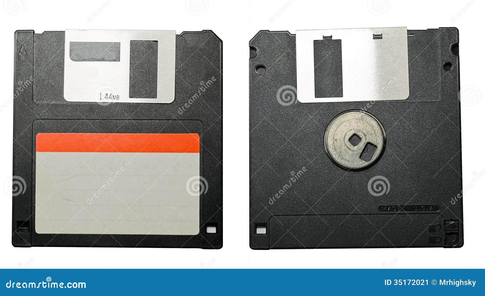 floppy disk front and back