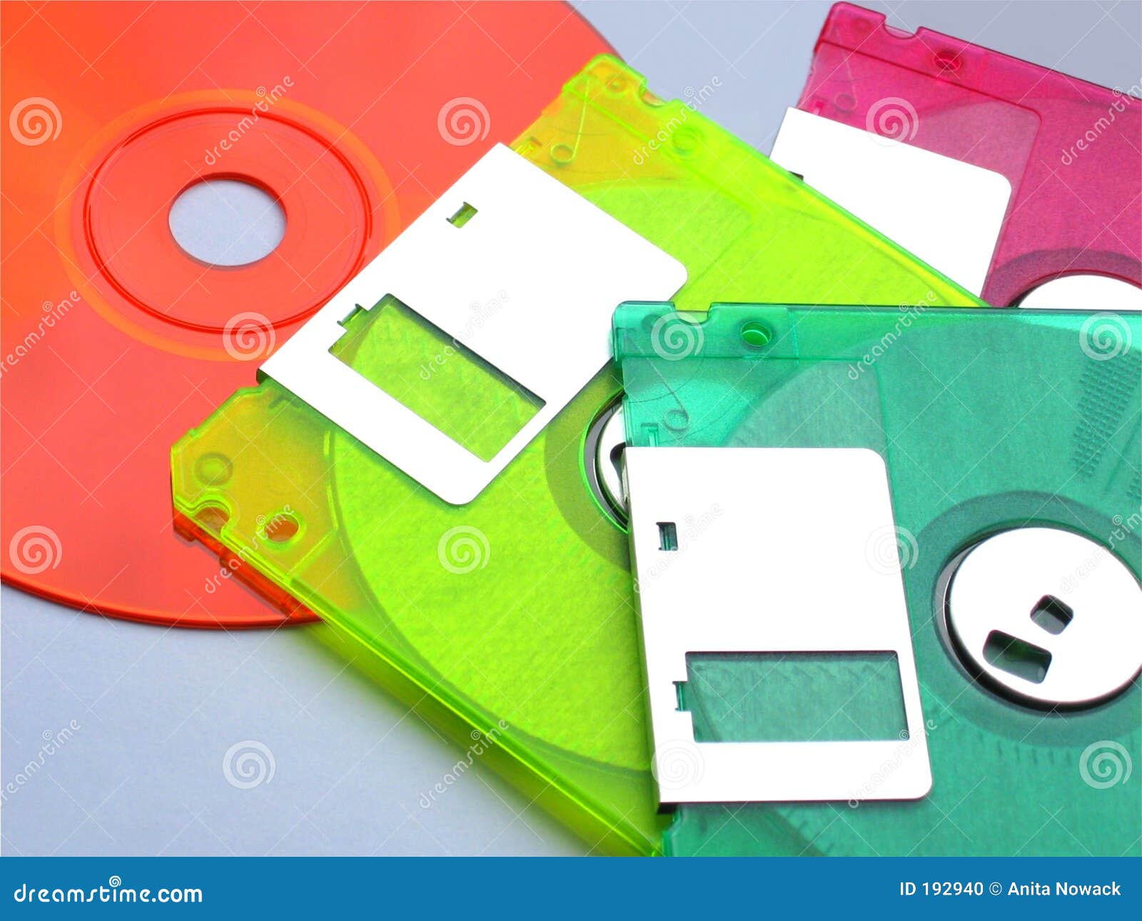 Floppy disks and a cd stock photo. Image of dimension, four 192940