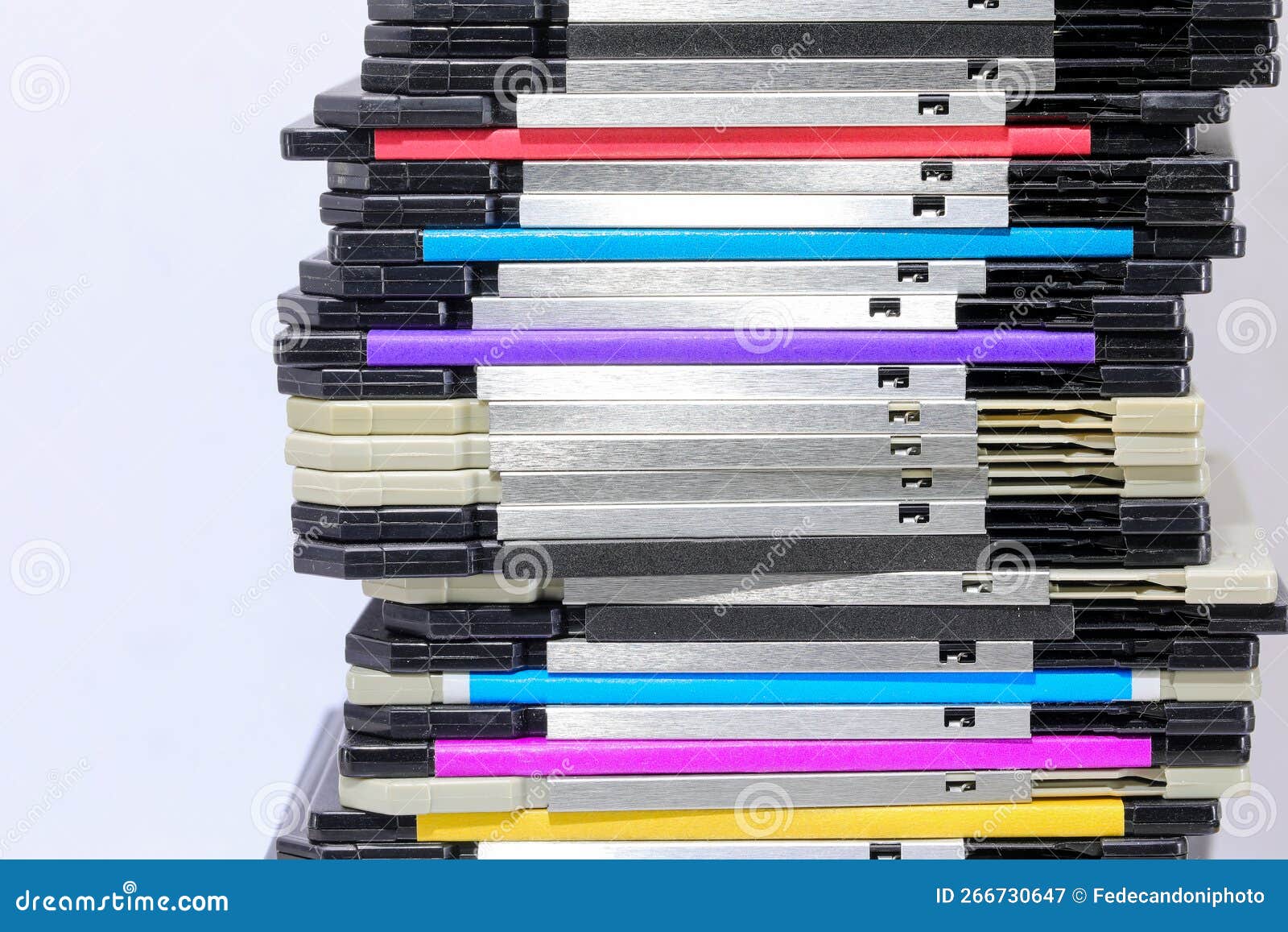 Floppy Disks Used To Save Computer Data in the 90s Stock Image Image