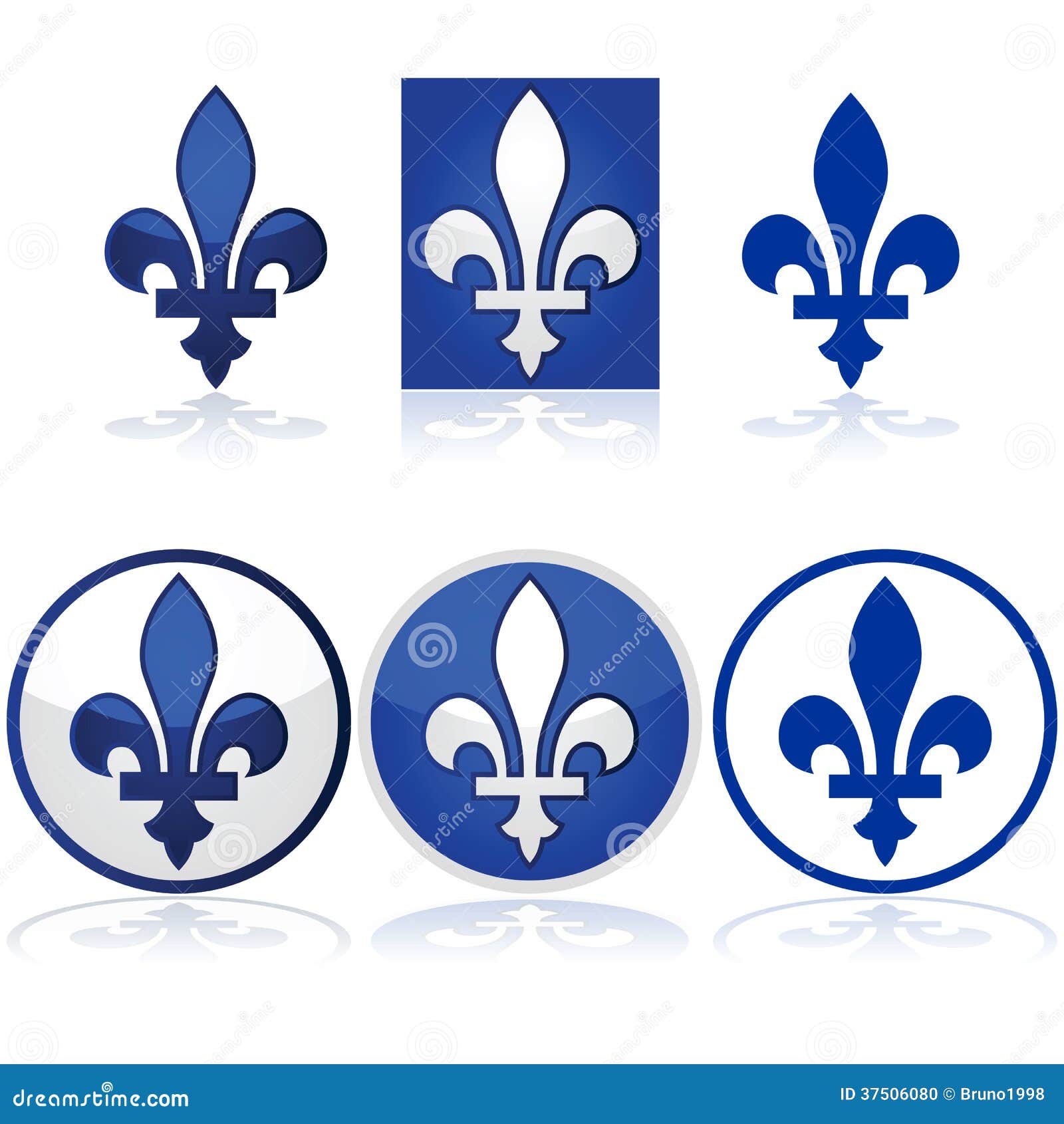 Flor de lis de Quebec ilustración del vector. Ilustración de real - 37506080