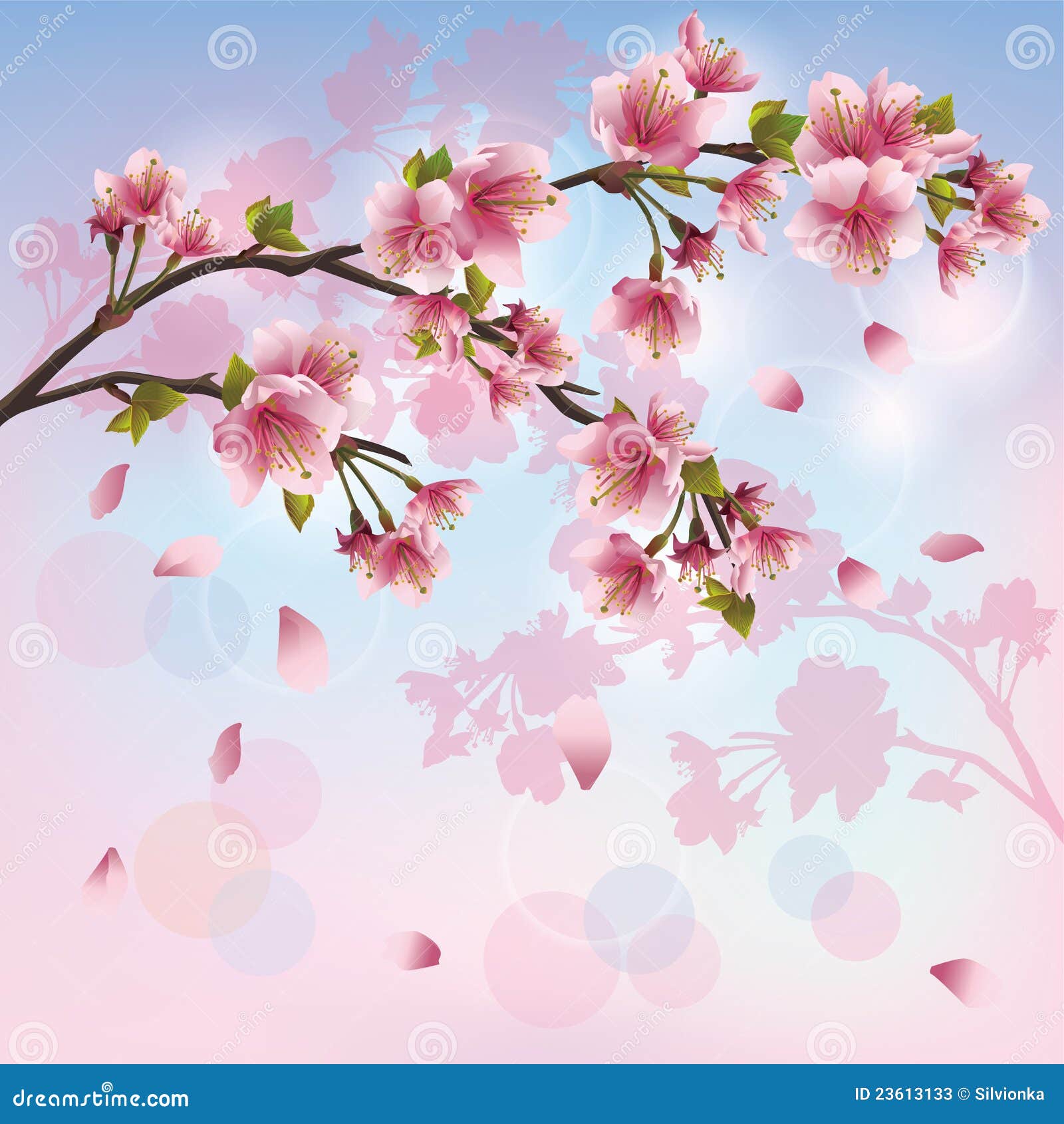 Flor De Sakura - Fondo Japonés Del Cerezo Ilustración del Vector -  Ilustración de oriente, tradicional: 23613133