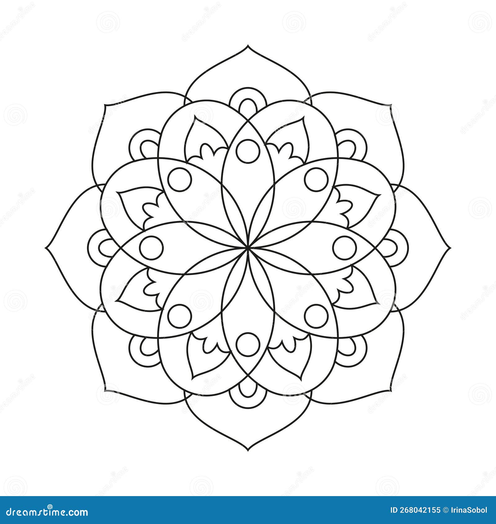 Desenho de Uma mandala de estilo árabe para Colorir  Desenho de mandala,  Flores art nouveau, Mandala art