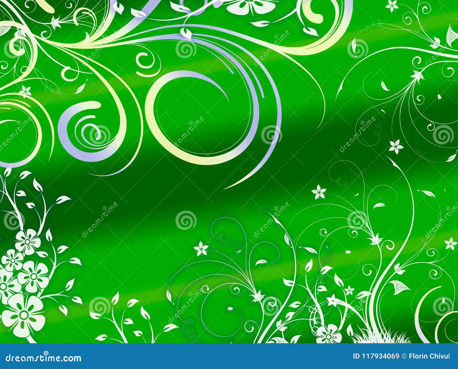 Floral Abstract Background in Green Color Stock Illustration - Illustration  of blended, creative: 117934069