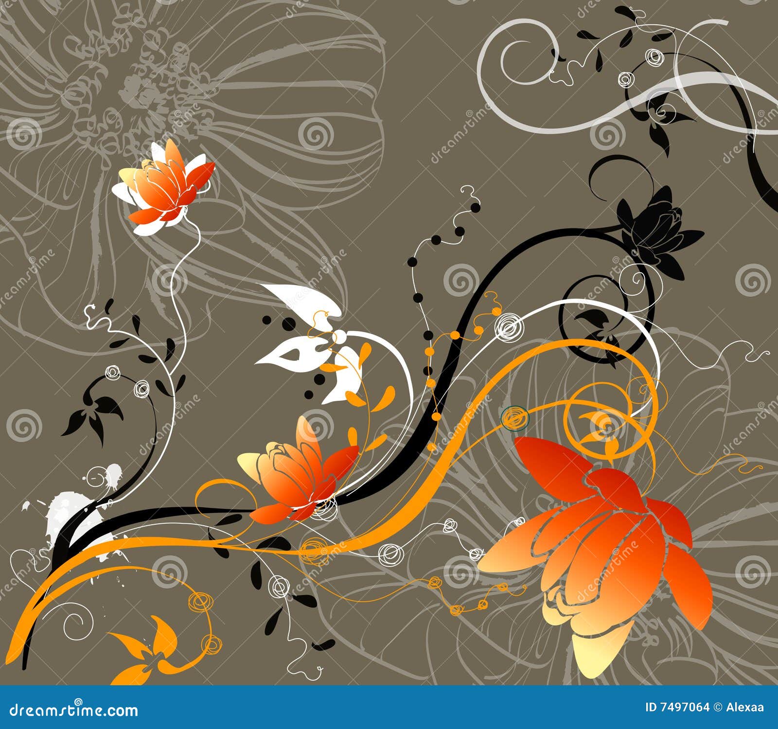 Floral abstraction stock vector. Illustration of leaf 7497064