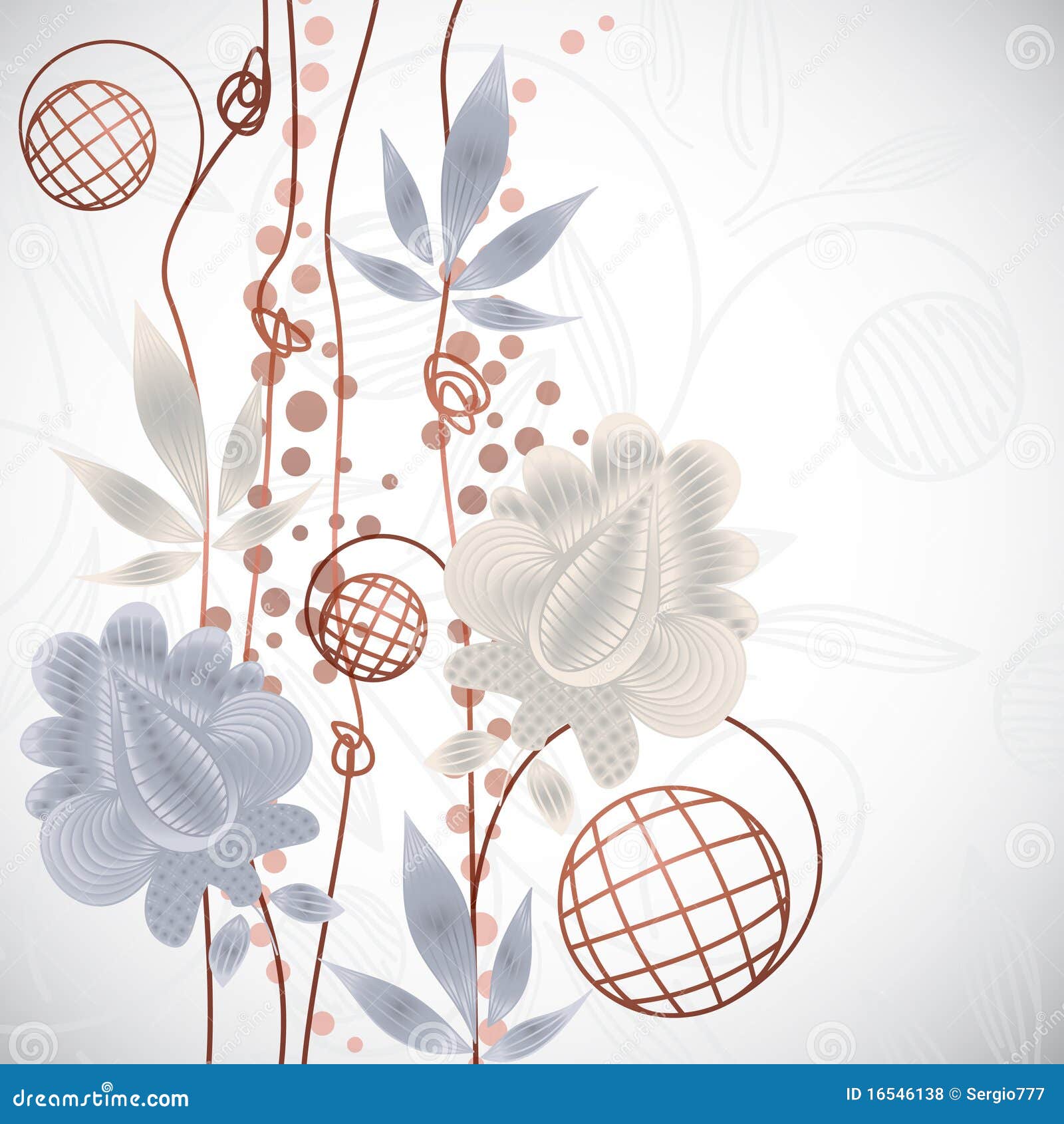 Floral background stock vector. Illustration of leaf 16546138