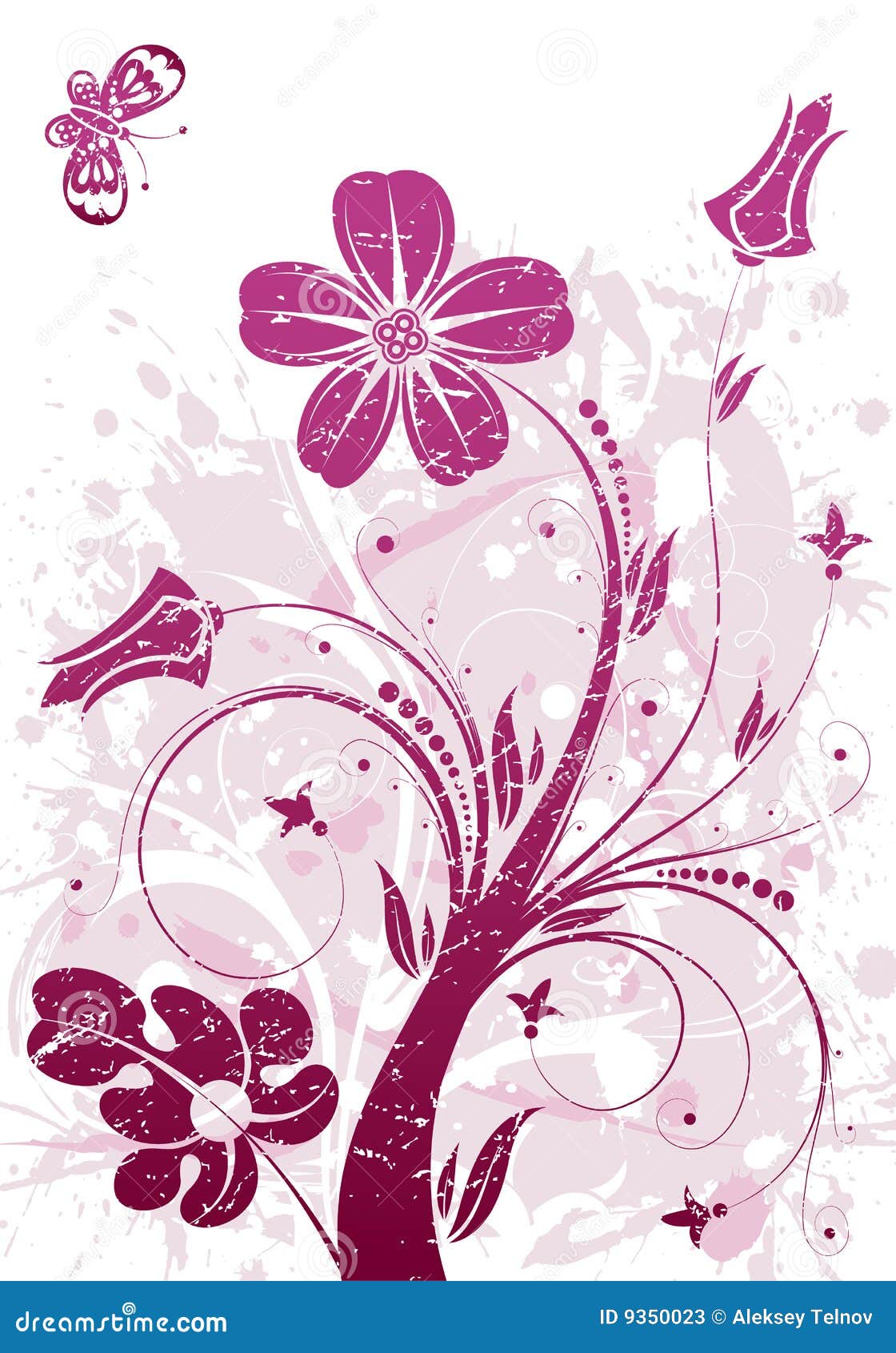 Floral background stock vector. Illustration of blot, filigree - 9350023