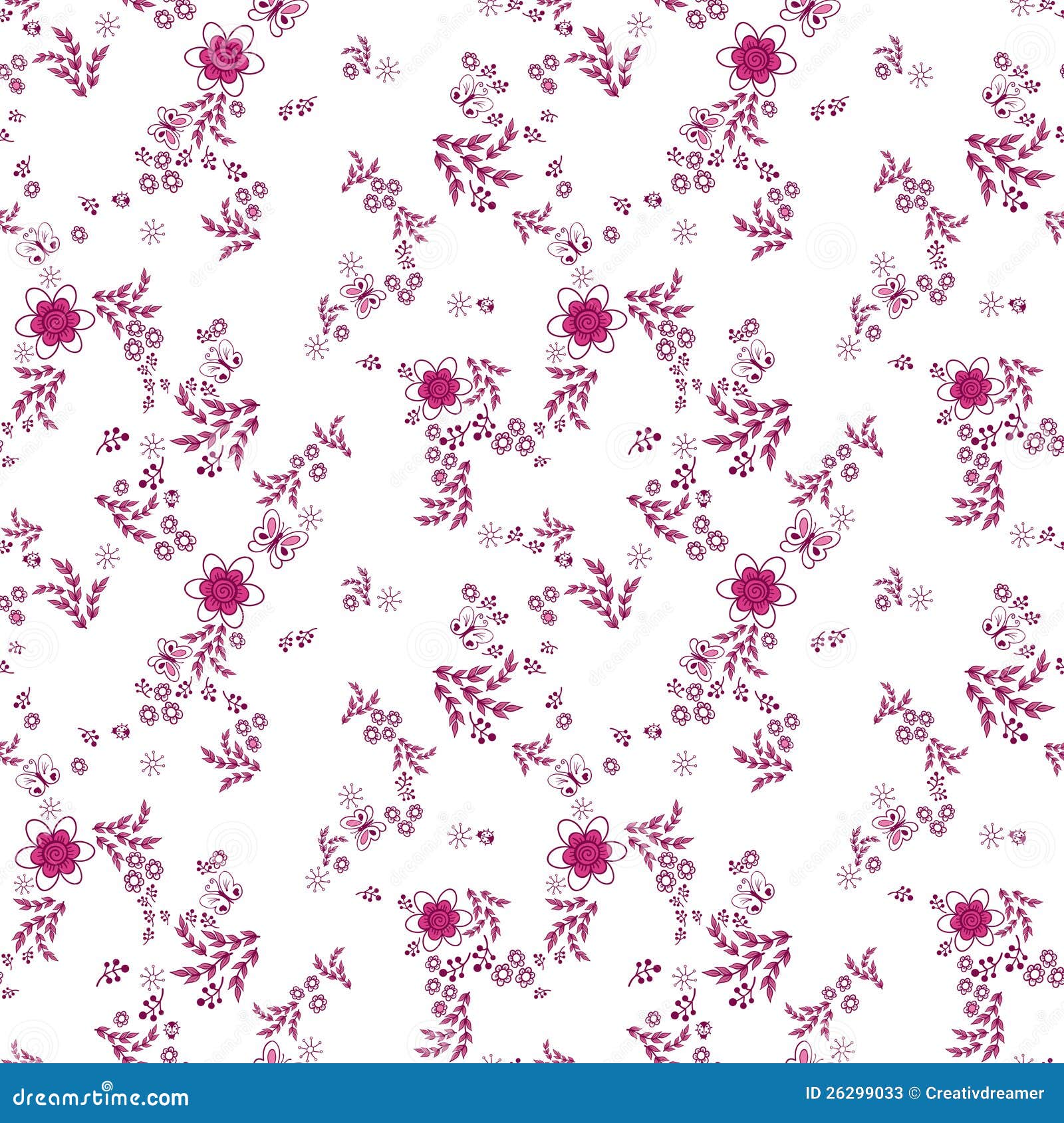 Download Floral Background Print, Vector Stock Vector - Illustration of pattern, hand: 26299033
