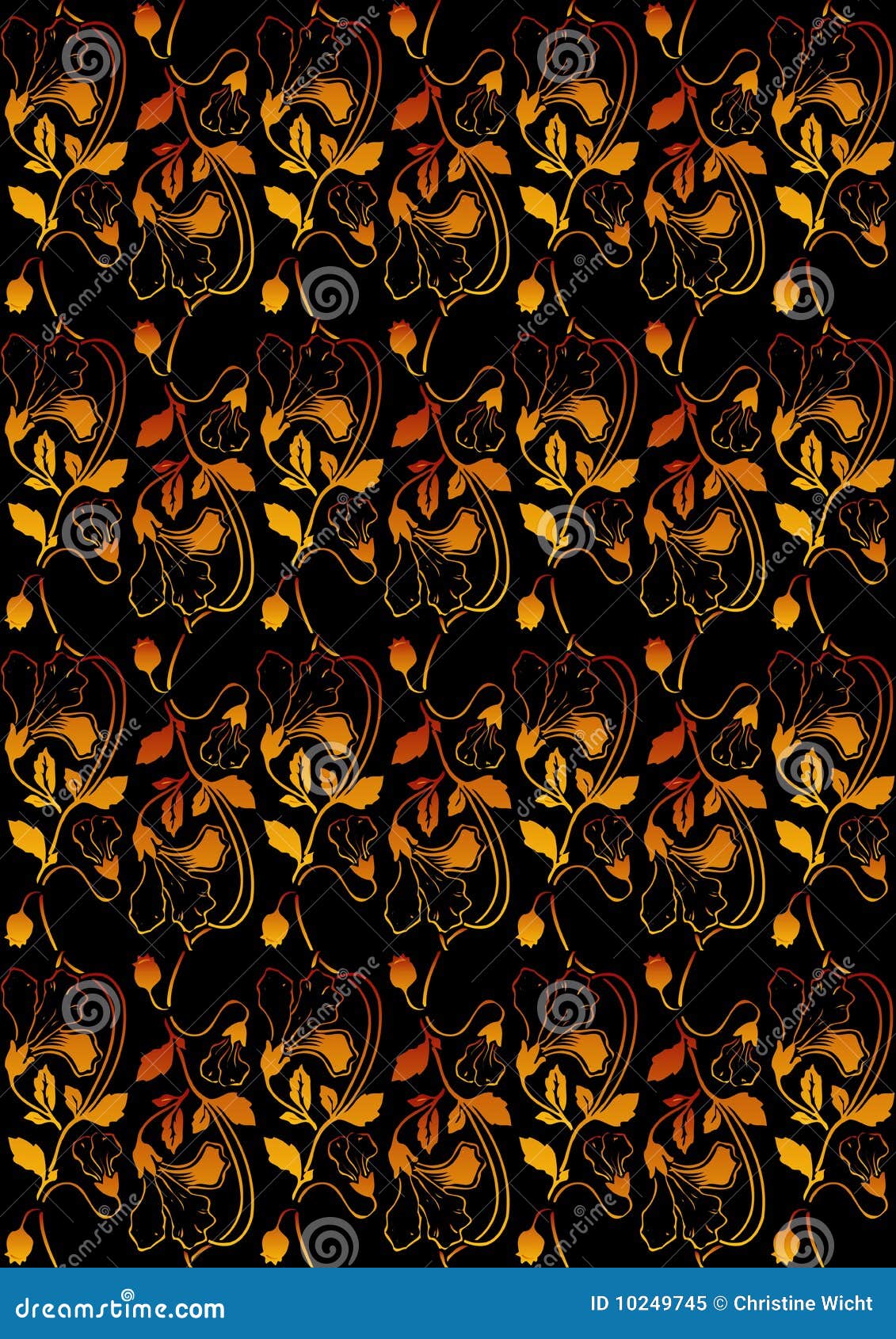 Floral Background Redyellow Stock Vector Illustration of precious