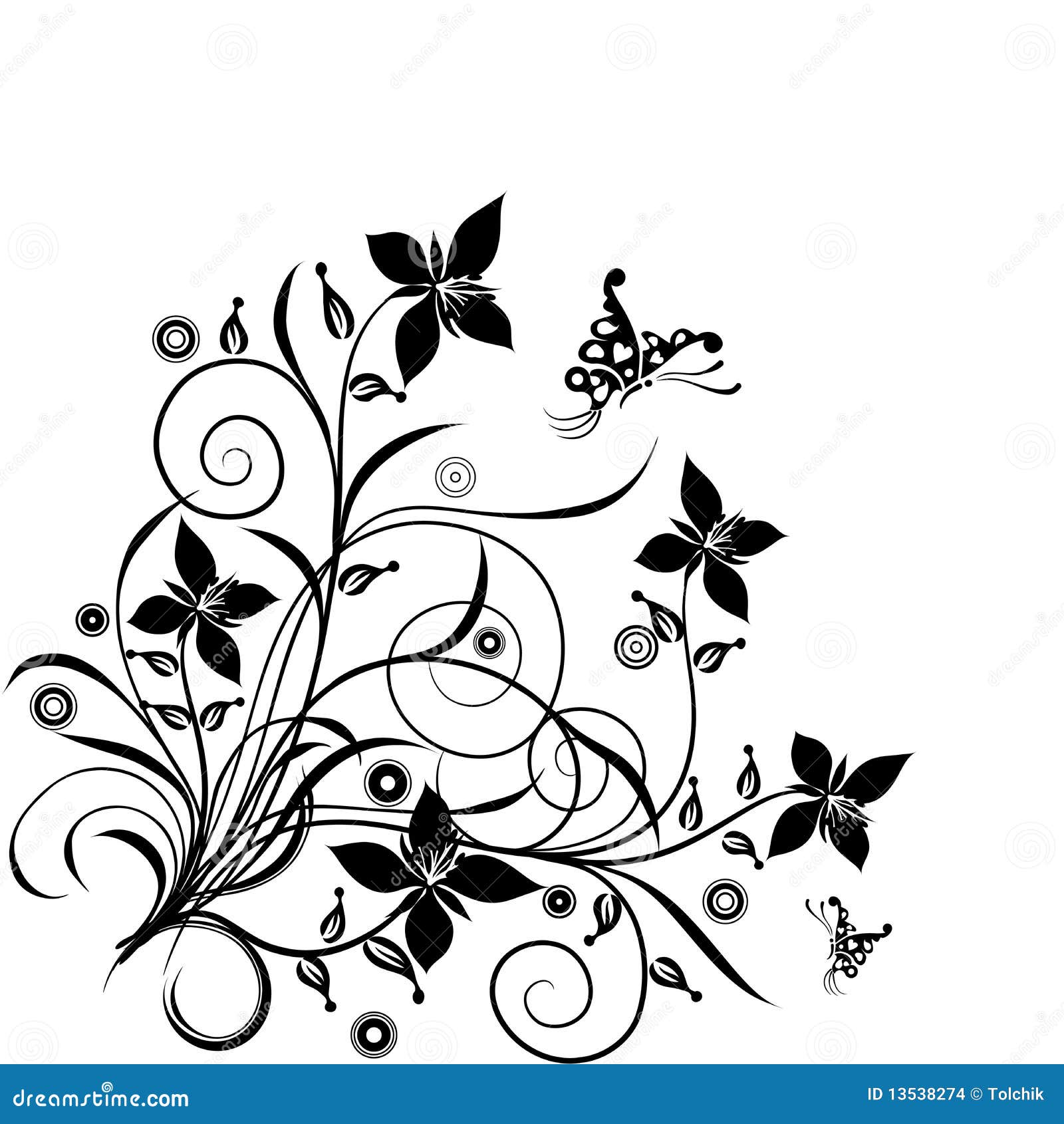 Floral background, vector stock vector. Illustration of modern - 13538274