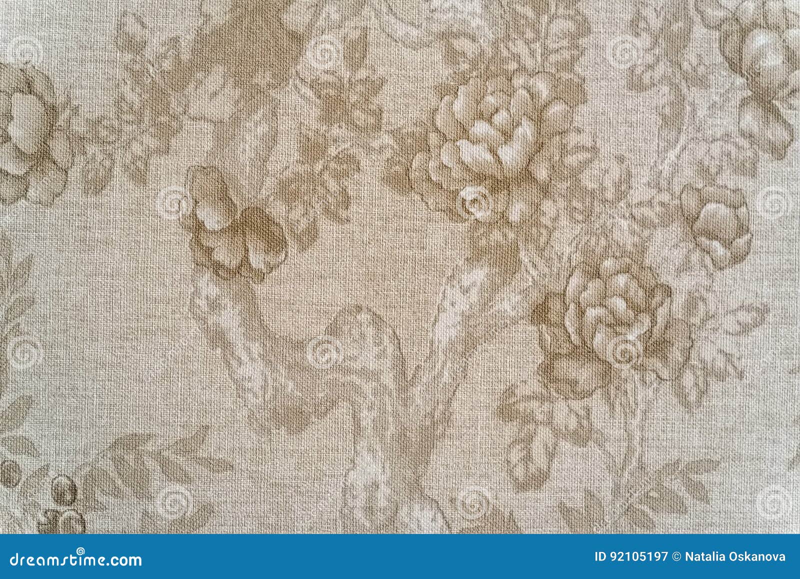 Floral Beige Pattern Tapestry Textile Stock Image Image of monochrome