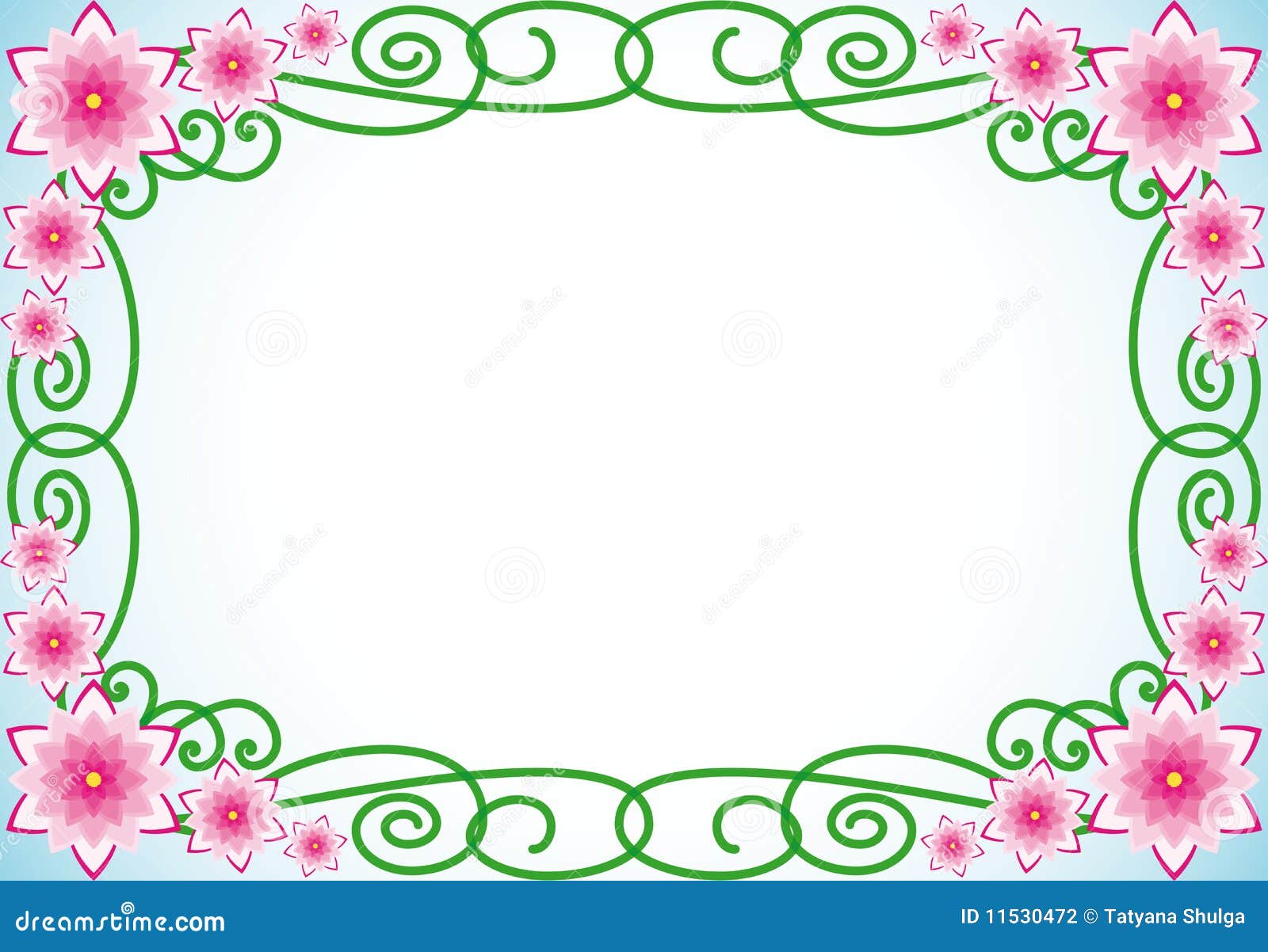 Floral border stock vector. Illustration of design, ornate - 11530472