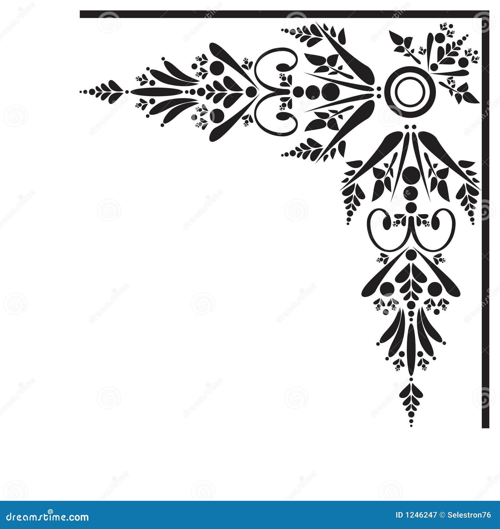 Floral border stock vector. Illustration of frame, floral - 1246247