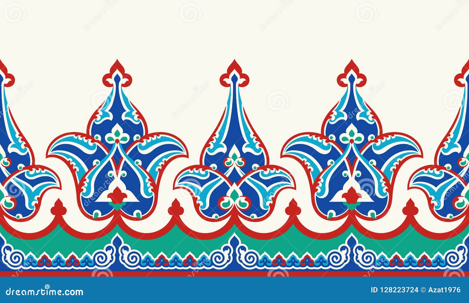 floral border for your . traditional turkish Ã¯Â¿Â½ ottoman seamless ornament. iznik.