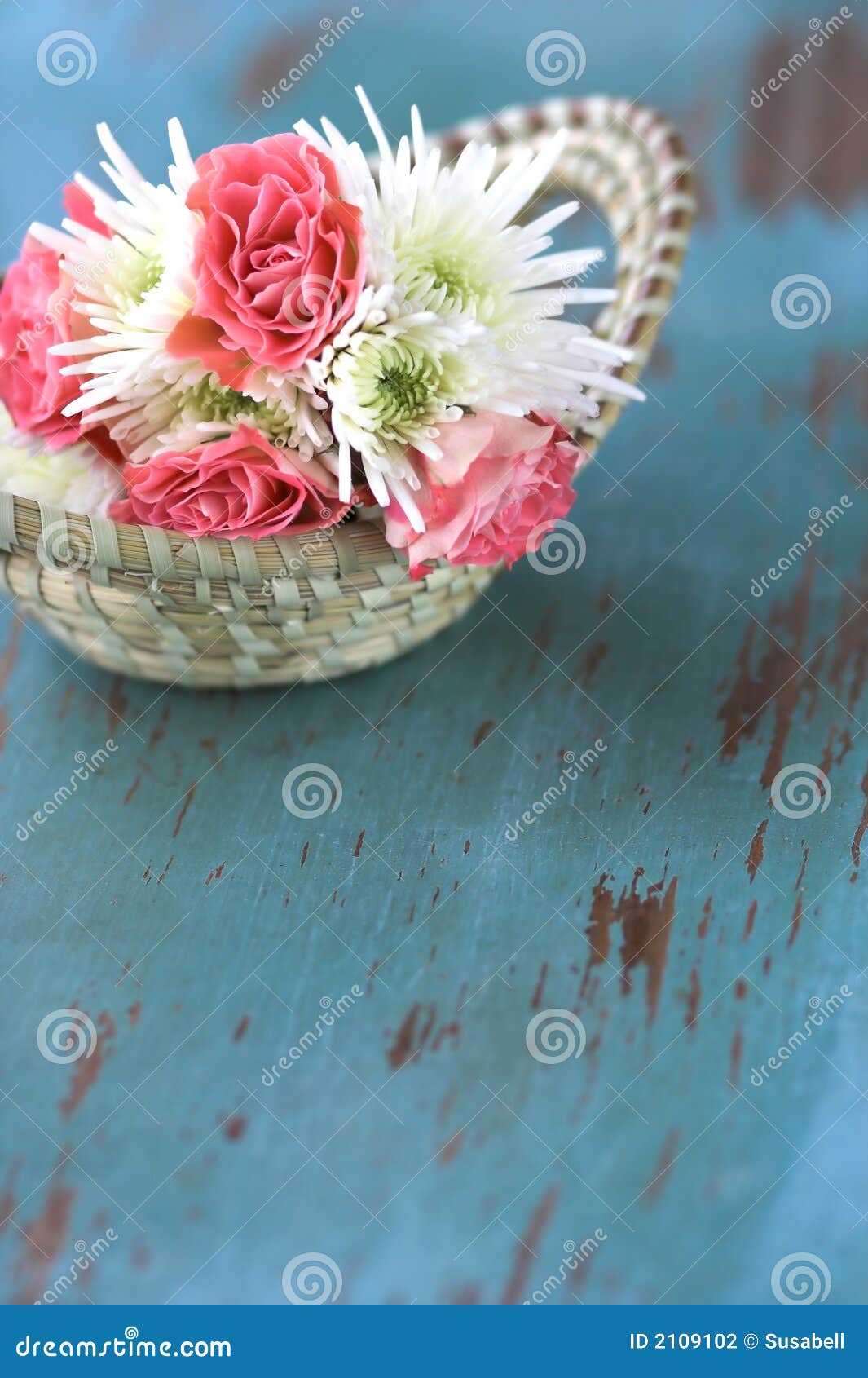 Floral Bouquet of Roses and Mums Stock Photo Image of table, romance
