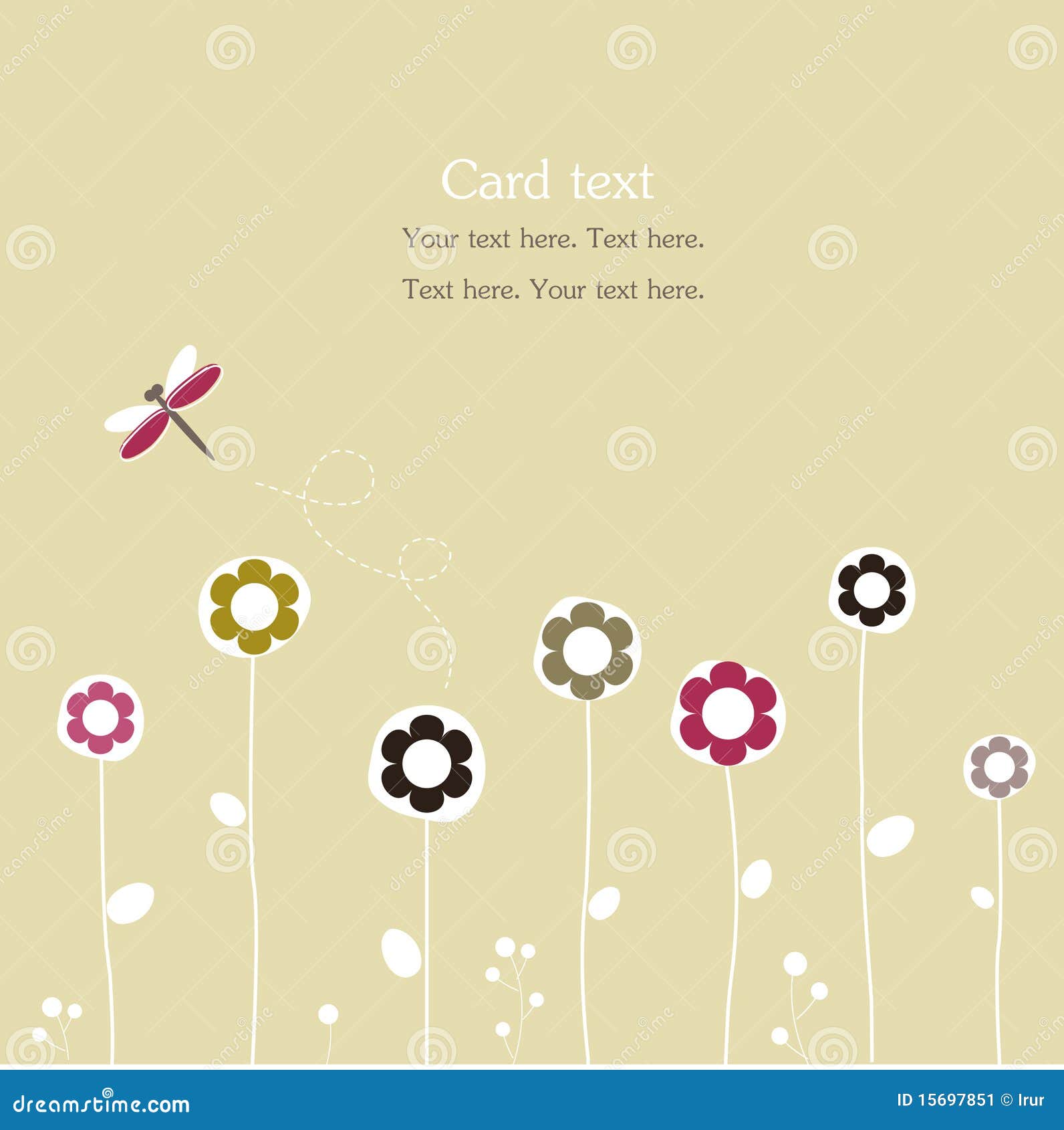 Floral card stock vector. Illustration of illustration - 15697851