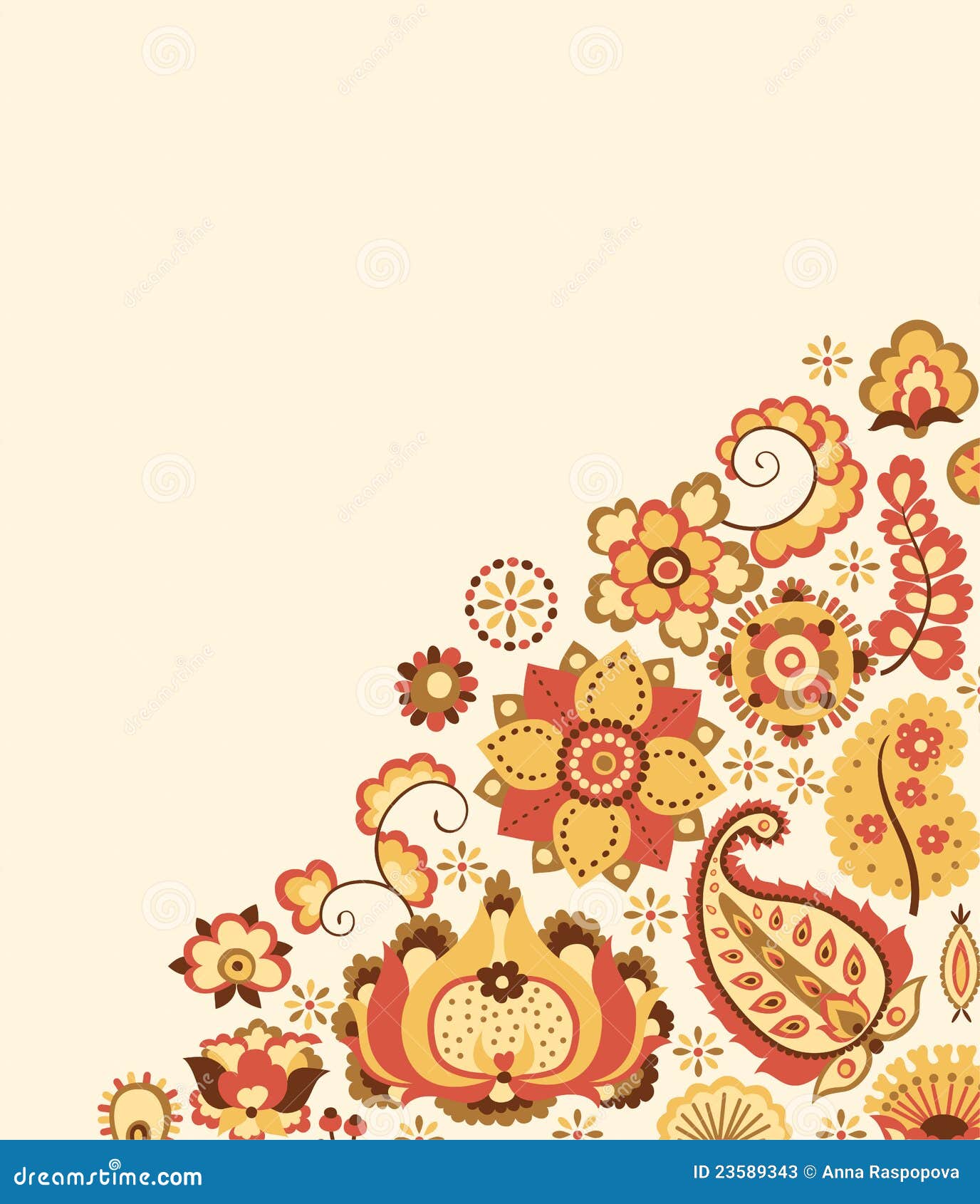Floral card stock vector. Illustration of design, fall - 23589343
