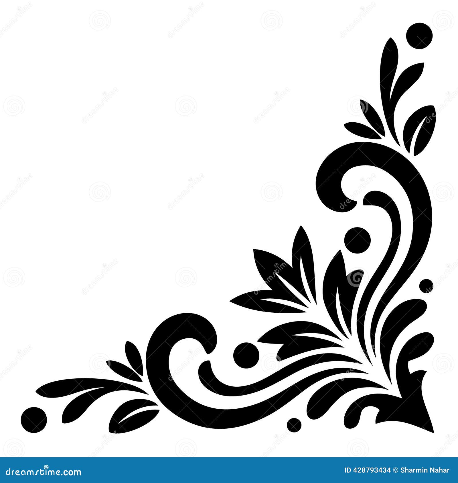 Decorative Swirl Corner Set Elegant Border Stock Vector (Royalty Free)  1907092072 | Shutterstock, image size:1600x1690