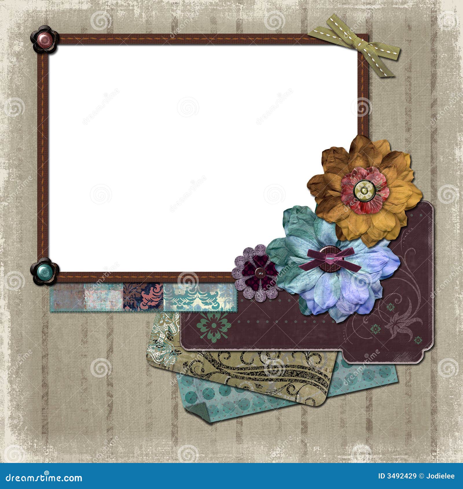 Floral Country Photo Frame stock illustration. Illustration of bohemian