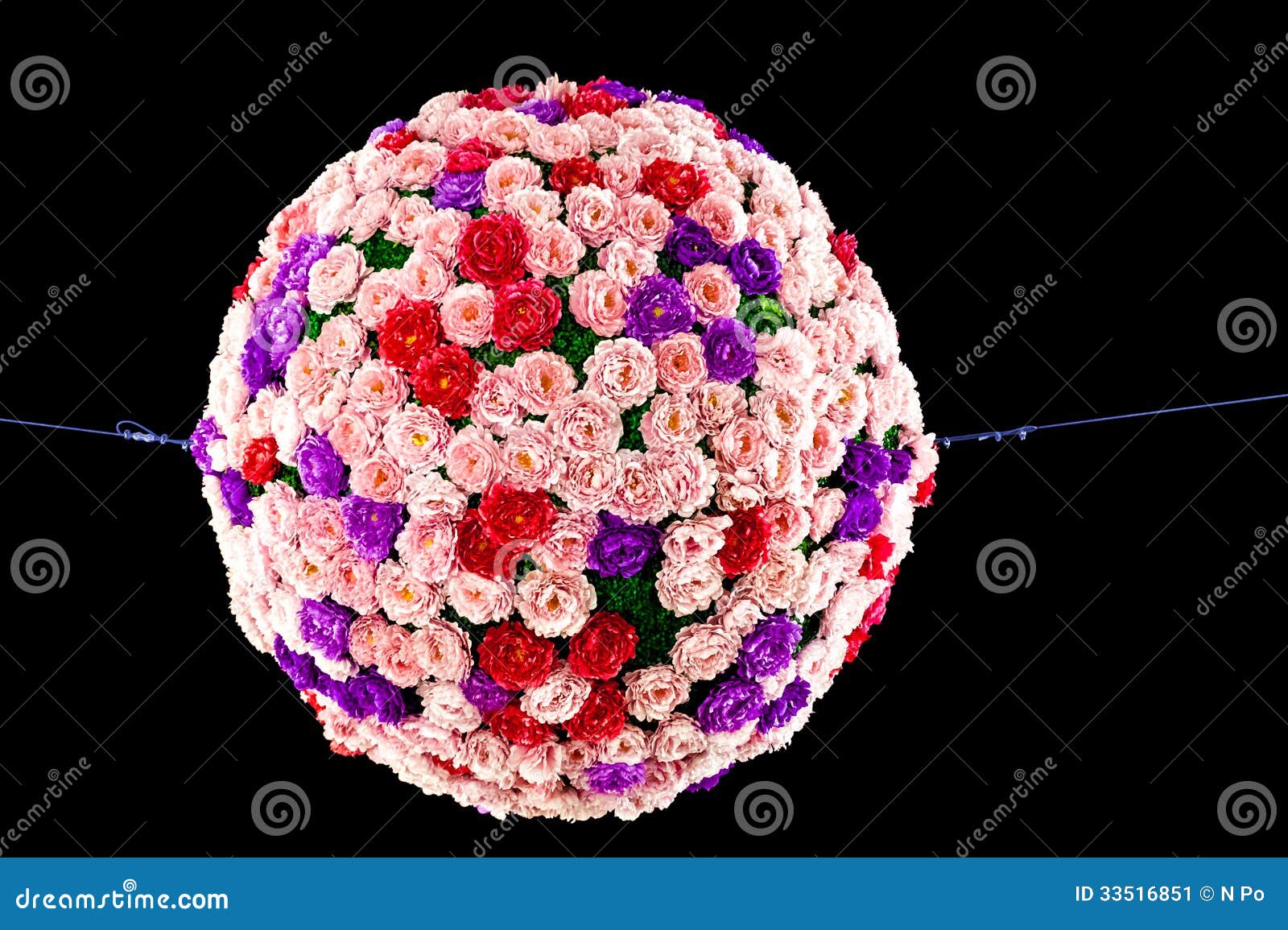 Floral decorative ball stock image. Image of hanging 33516851