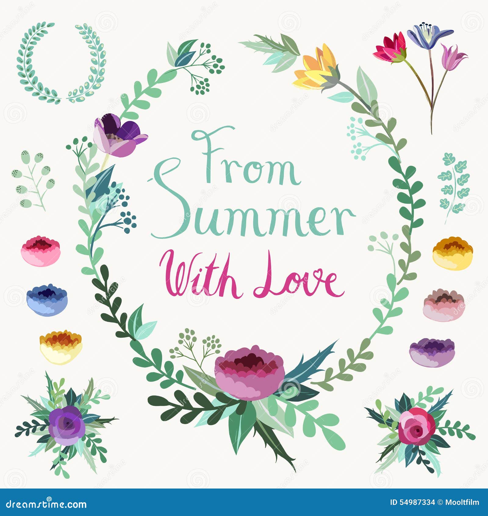 Floral design stock vector. Illustration of natural, flat 54987334