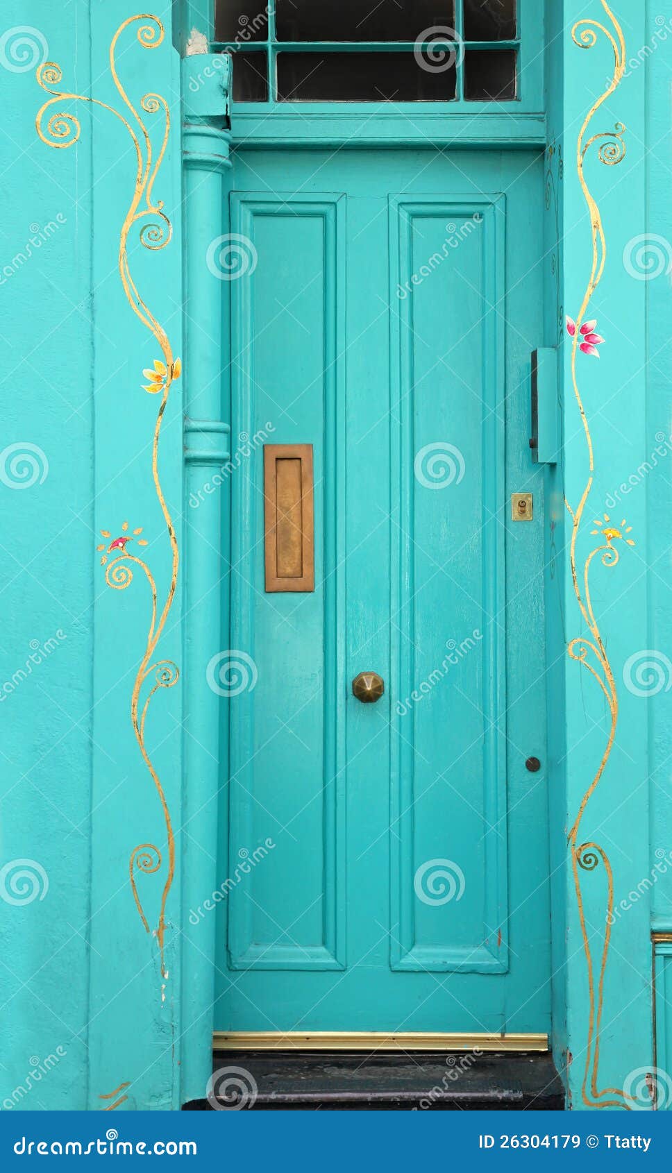 Floral door stock image. Image of home, residential, traditional 26304179