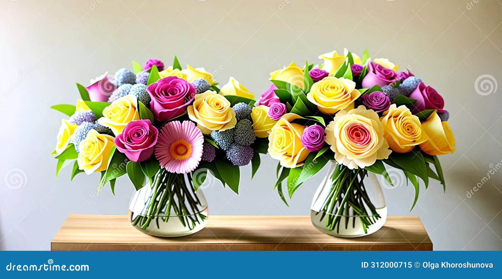 floral elegance. a vibrant bouquet of spring flowers arranged in a stylish vase