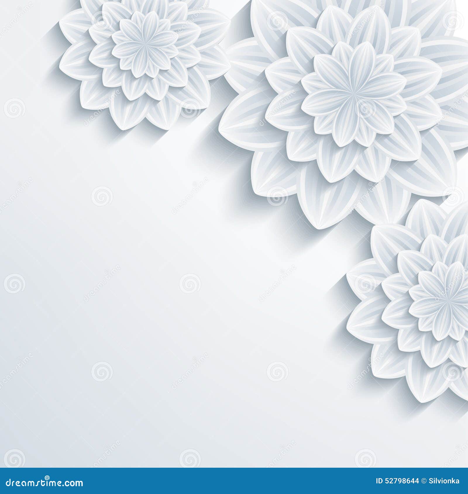 Floral Elegant Background With 3d Flower Chrysanthemum Stock Vector Illustration Of Element Flourish
