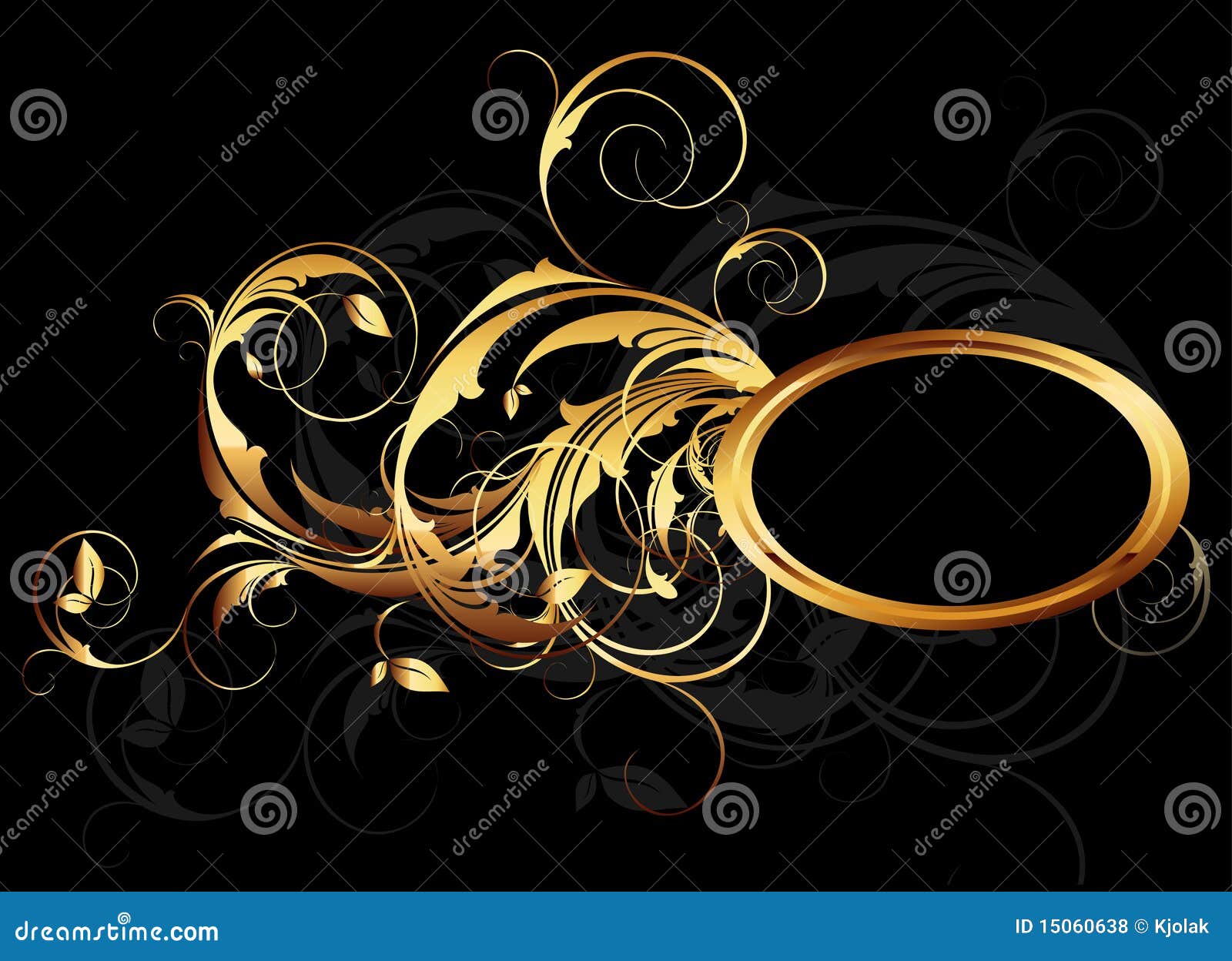 Floral frame stock vector. Illustration of flower, shape - 15060638