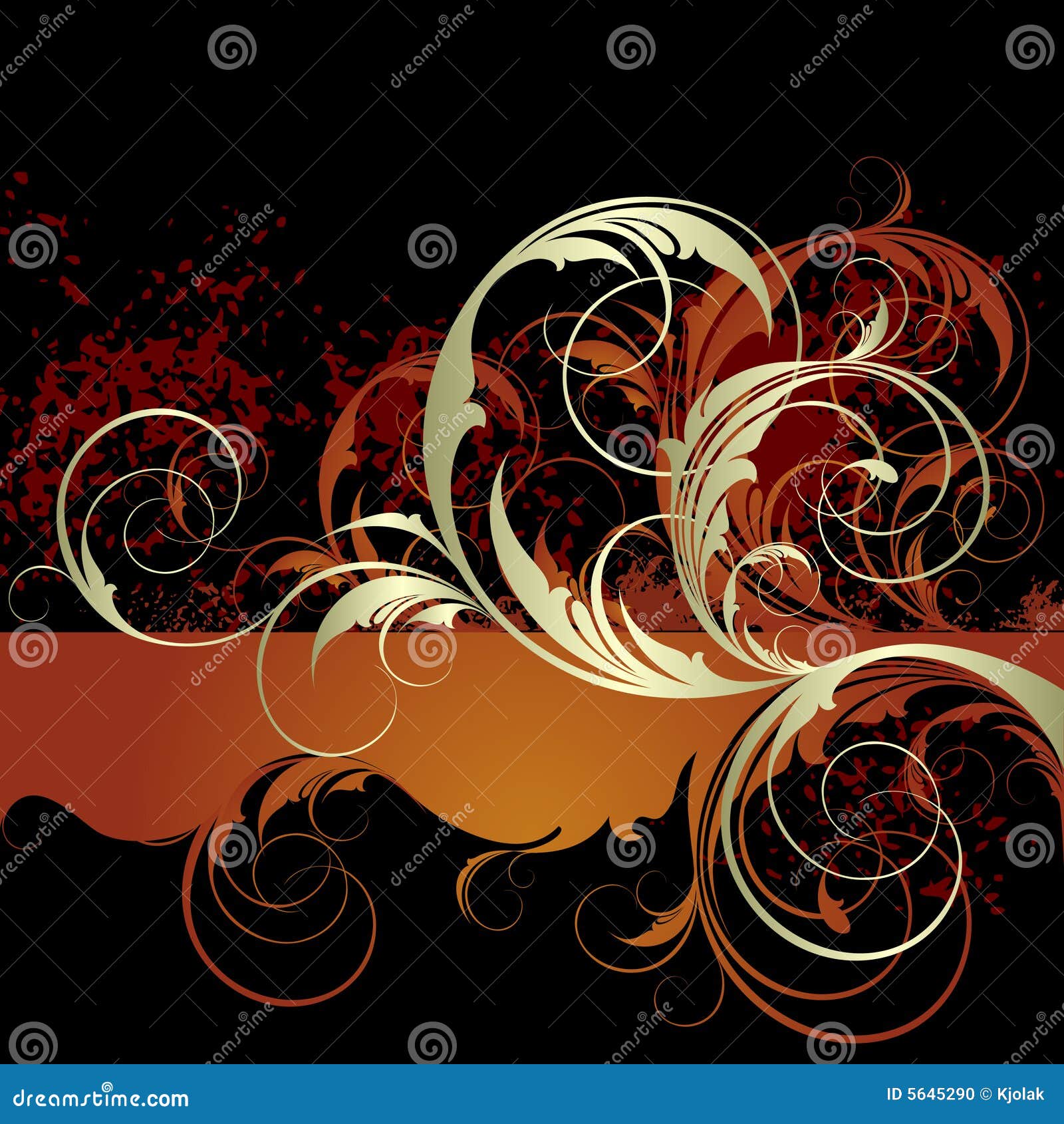 Floral frame stock vector. Illustration of abstract, leaf - 5645290