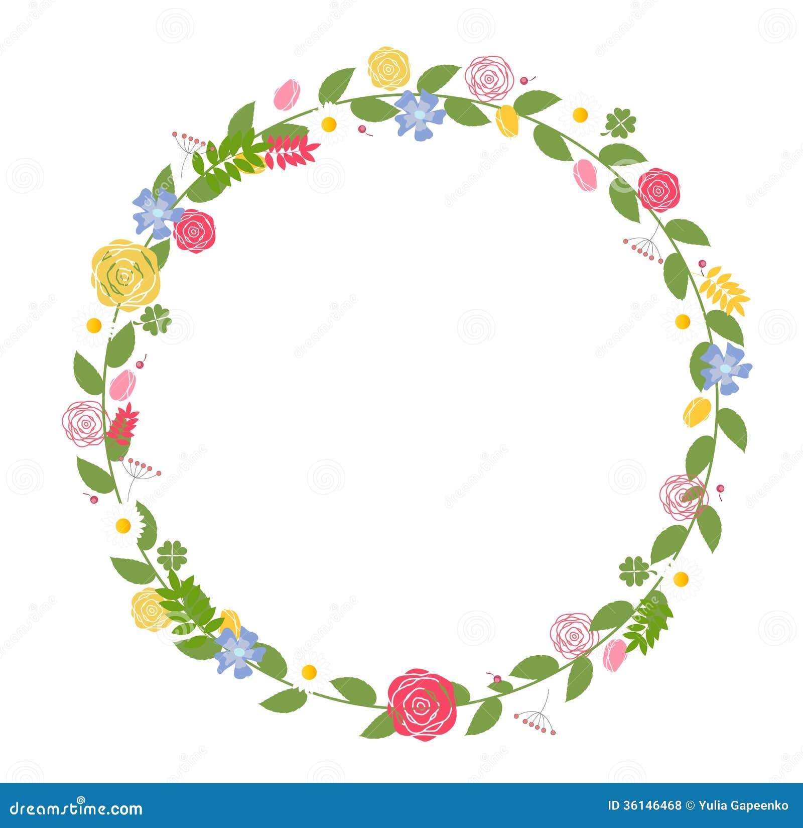 Floral Frame for Wedding and Birthday Card. Vector Stock Vector ...