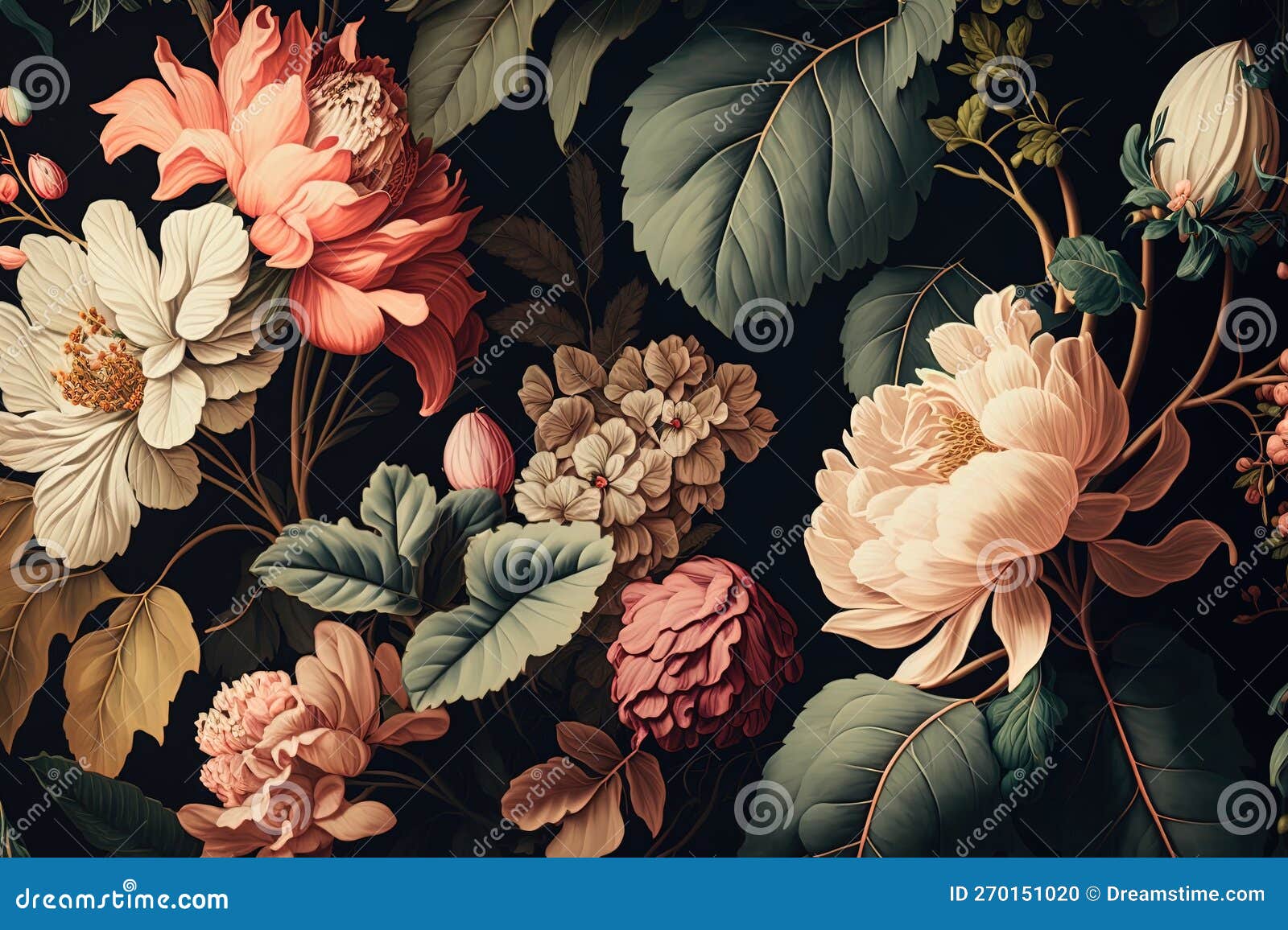 Vintage Botanicals by Paloma Home  Black  Wallpaper  Wallpaper Direct