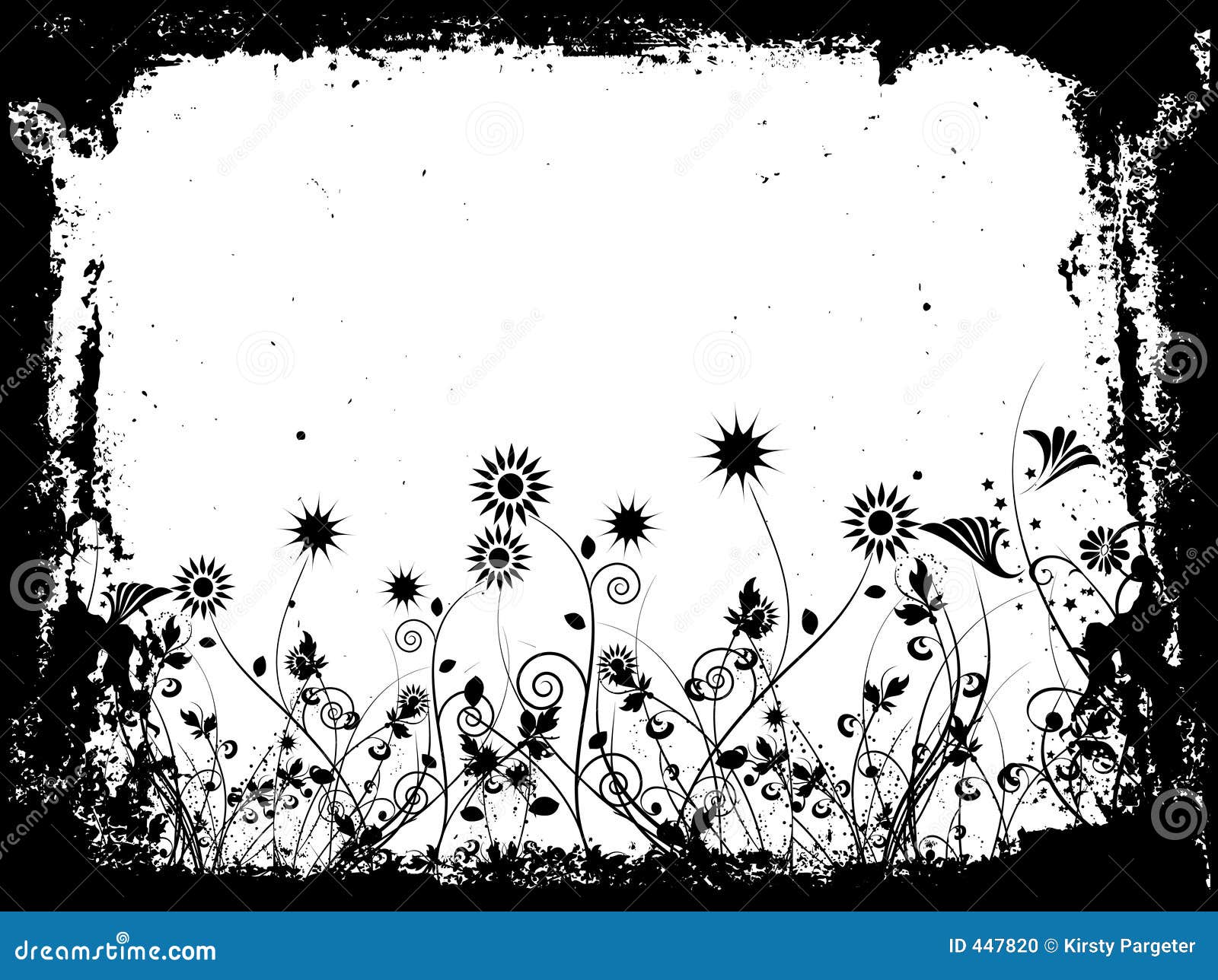 Floral Grunge stock vector. Illustration of antique, petal - 447820