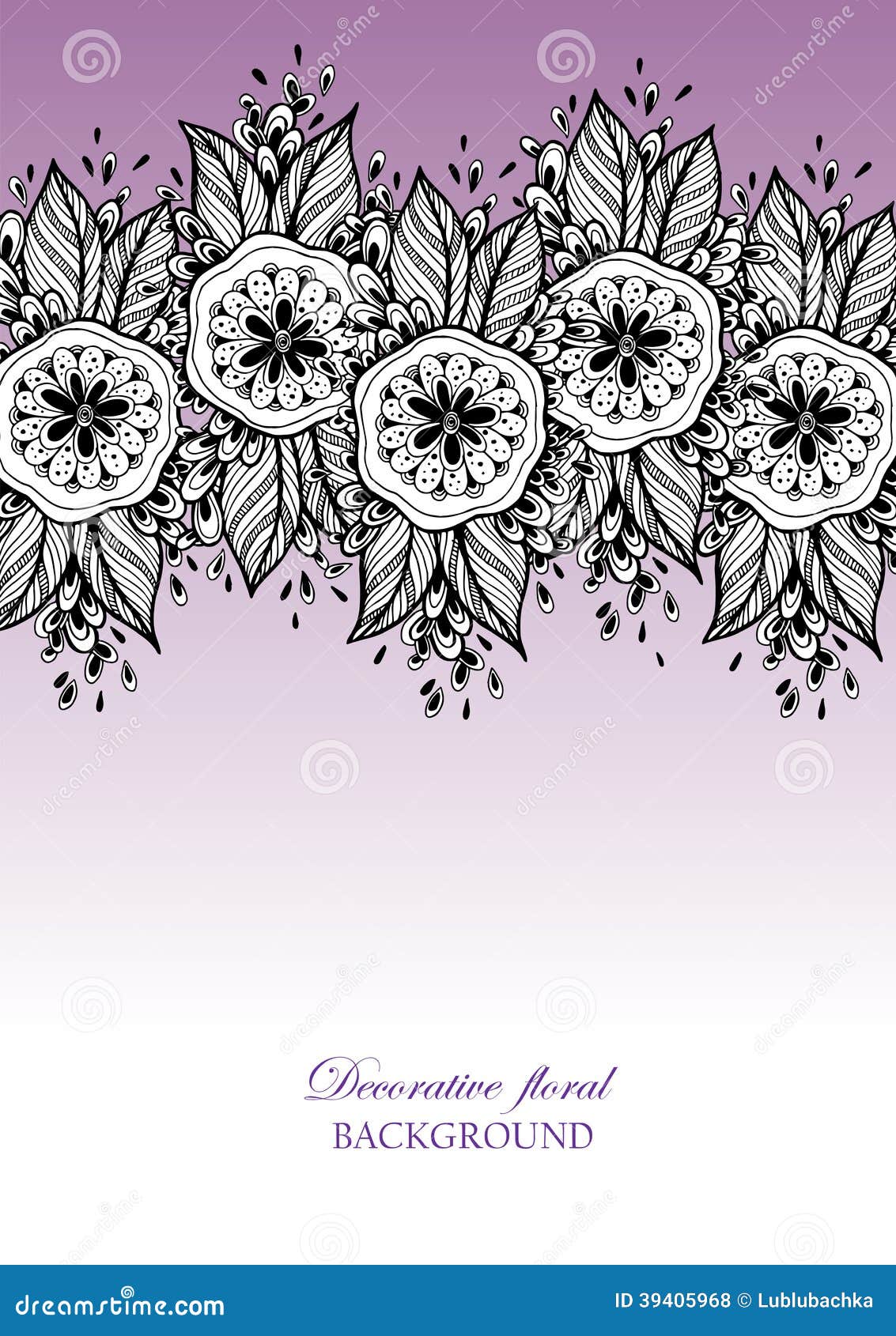 floral hand drawn background