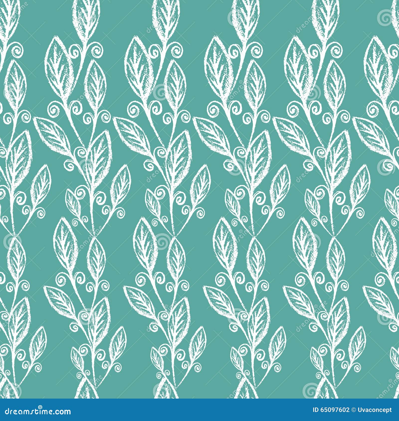 Floral Hand Drawn Seamless Pattern. Vector Stock Vector Illustration