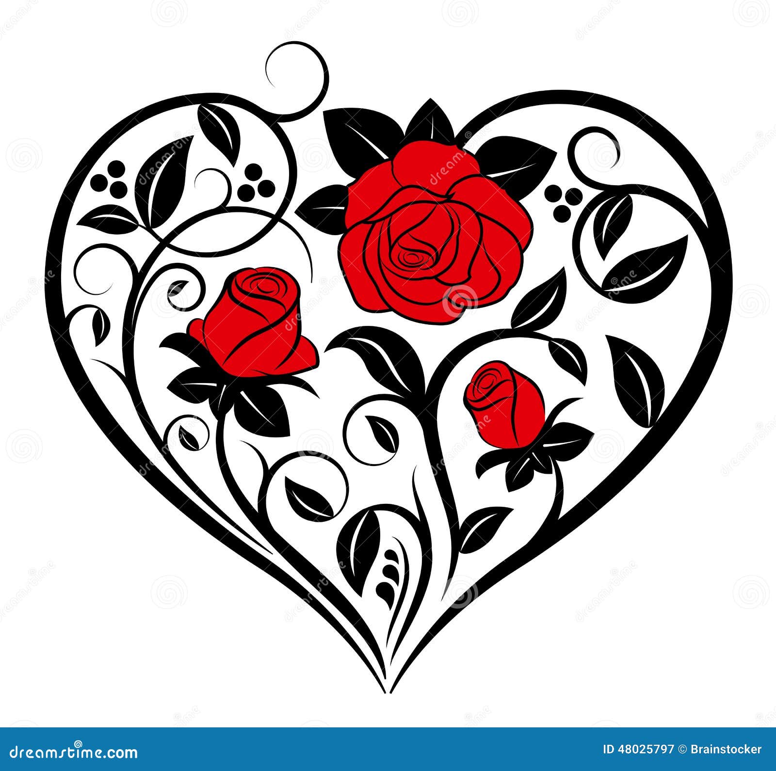 Download Floral Heart Stock Vector - Image: 48025797