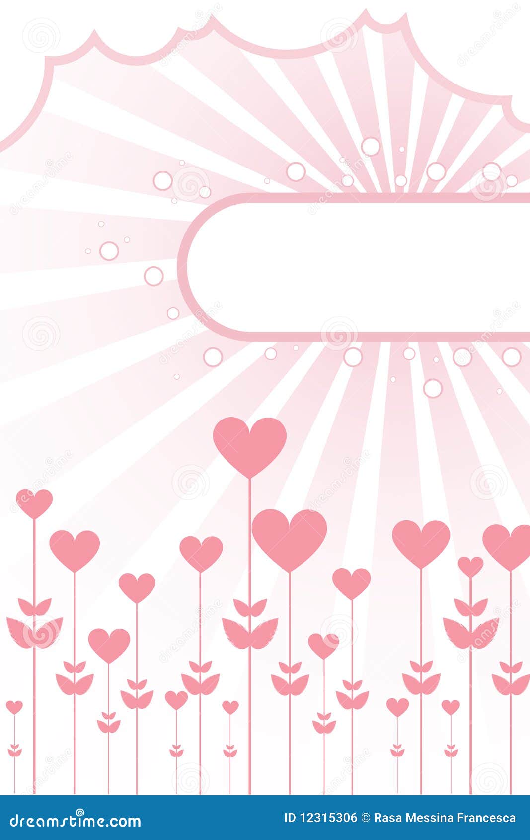 Red Floral Hearts Background RoyaltyFree Stock Photography