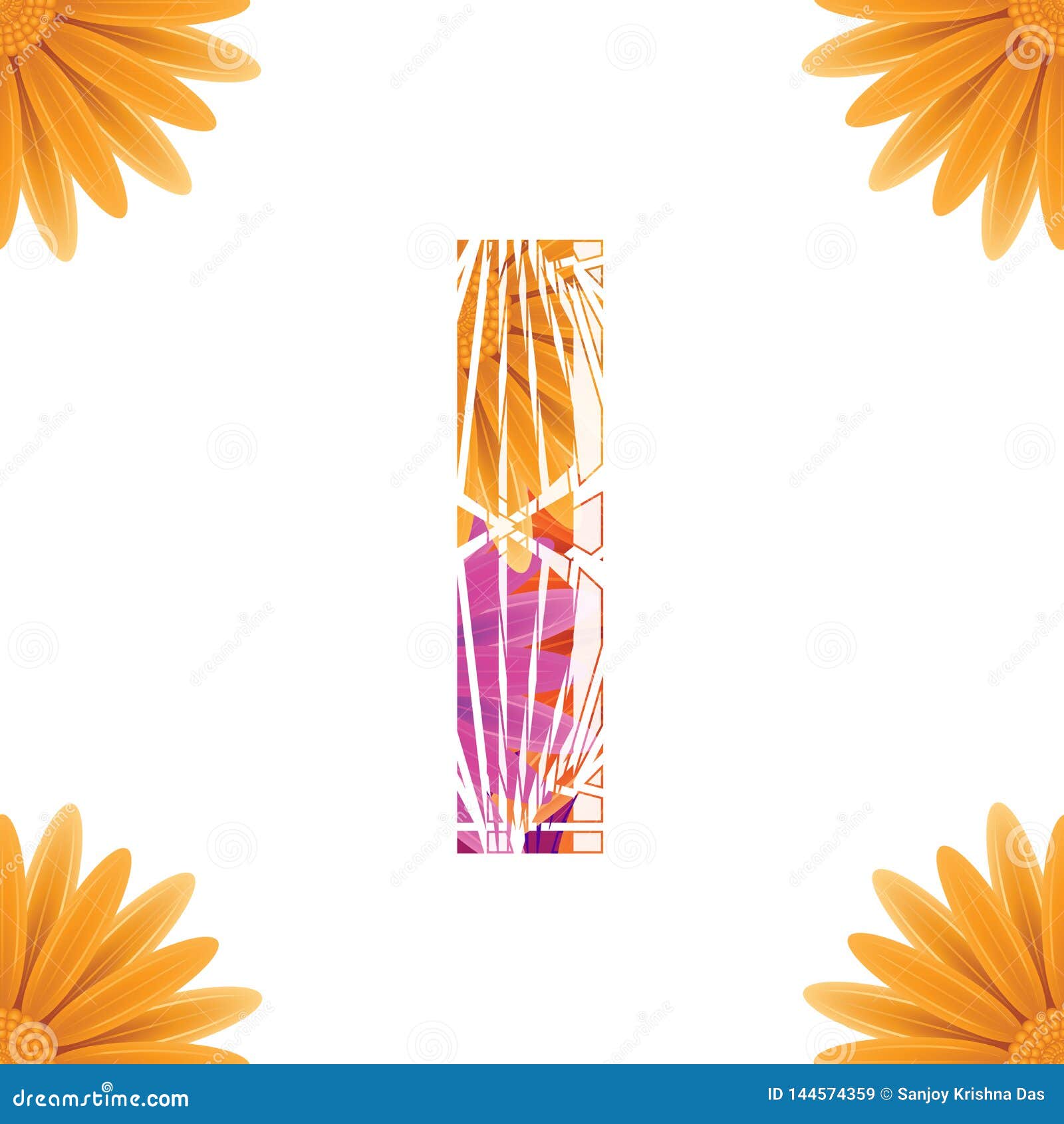 Floral Letter I Design Template. Mother's Das Flower Logo ...