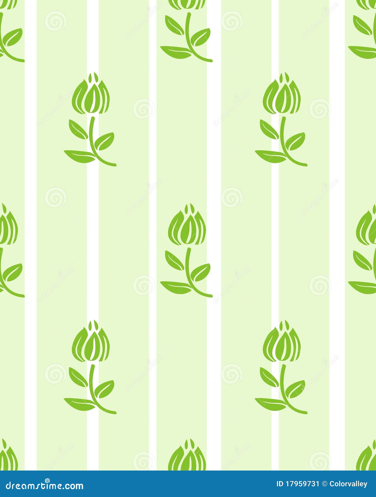 Floral Light Green Floral Wallpaper Stock Vector - Illustration of repeat, mapping: 17959731