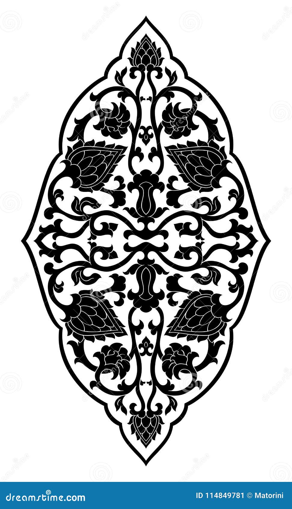 Floral Medallion for Design. Stock Vector - Illustration of color