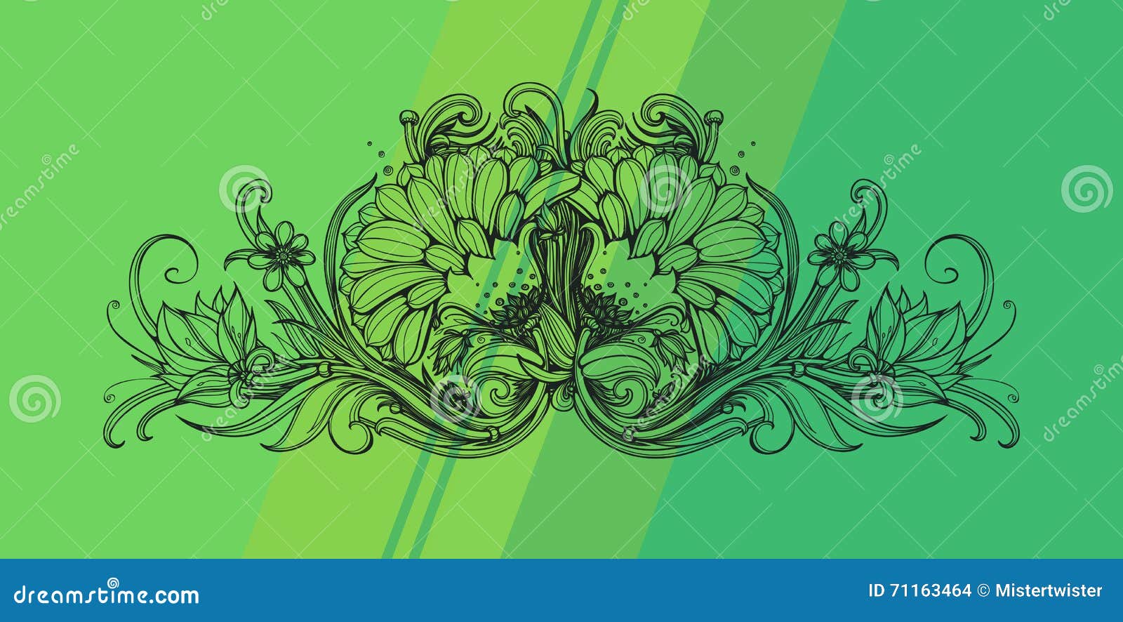floral natural  concept. floral pattern on striped background. floral ornament. herbal floral header. abstract 