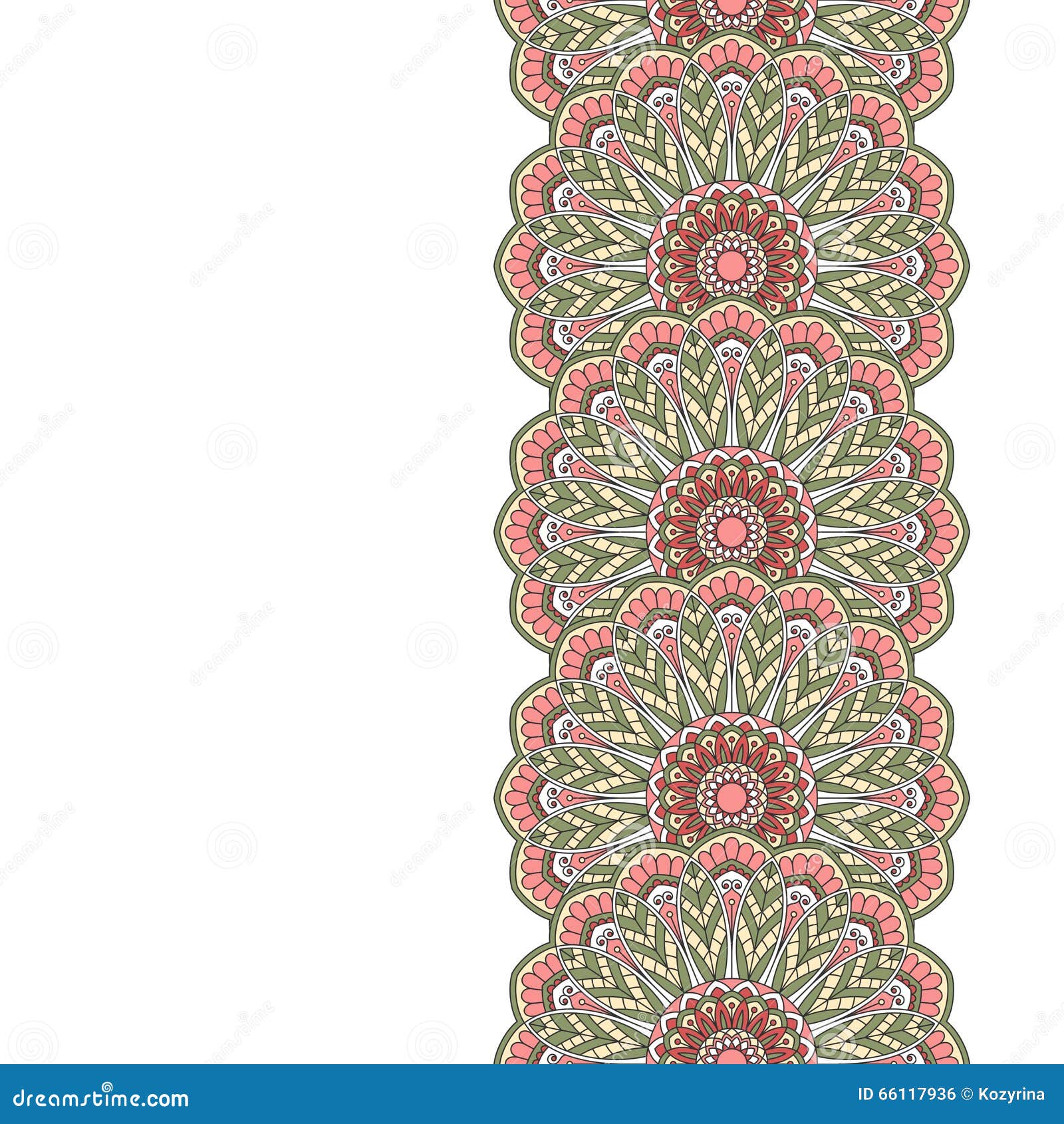 Floral oriental pattern. stock vector. Illustration of curl 66117936